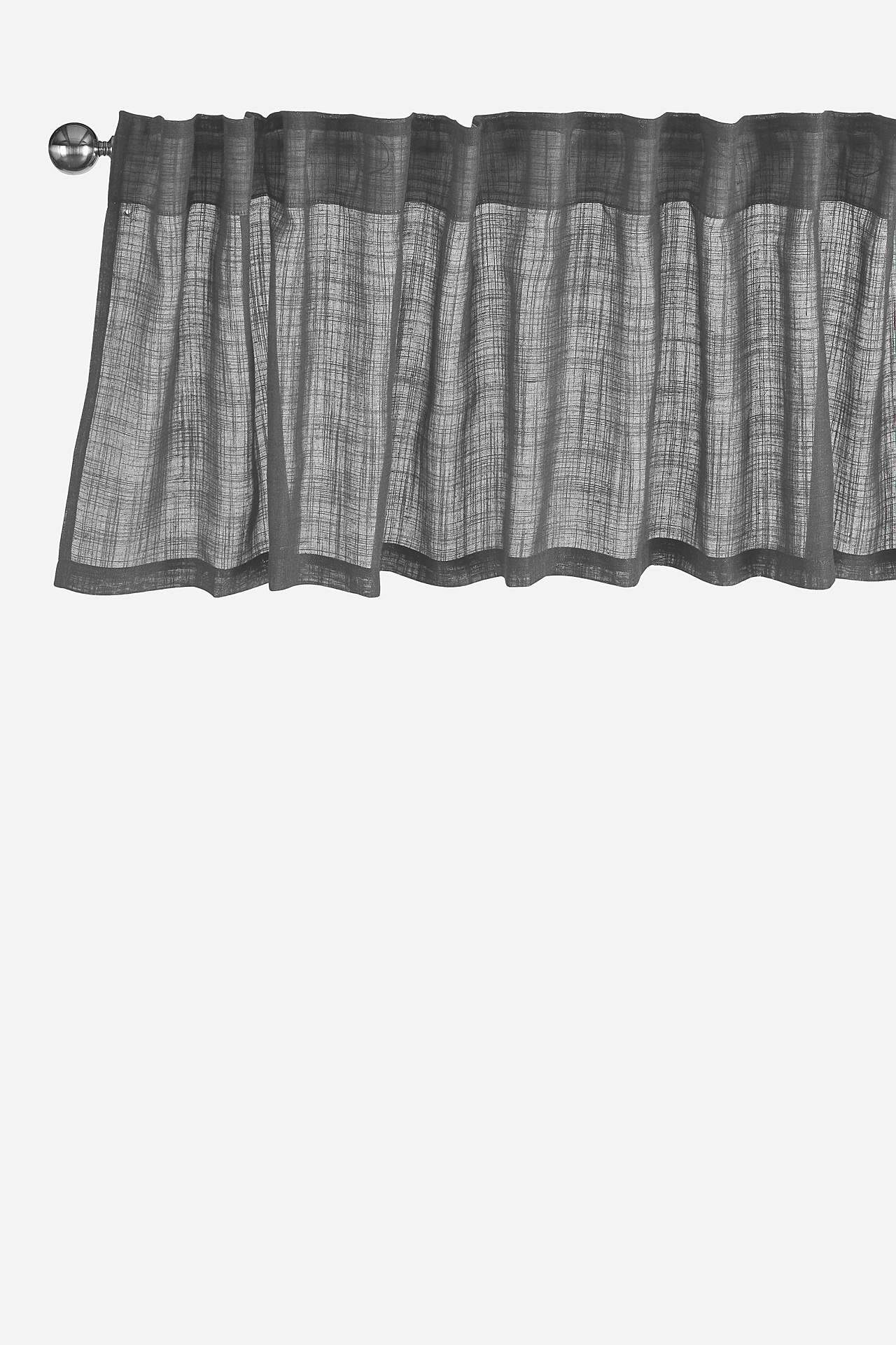 Yksivärinen usean kiinnitystavan verhokappa pellava-lookilla
