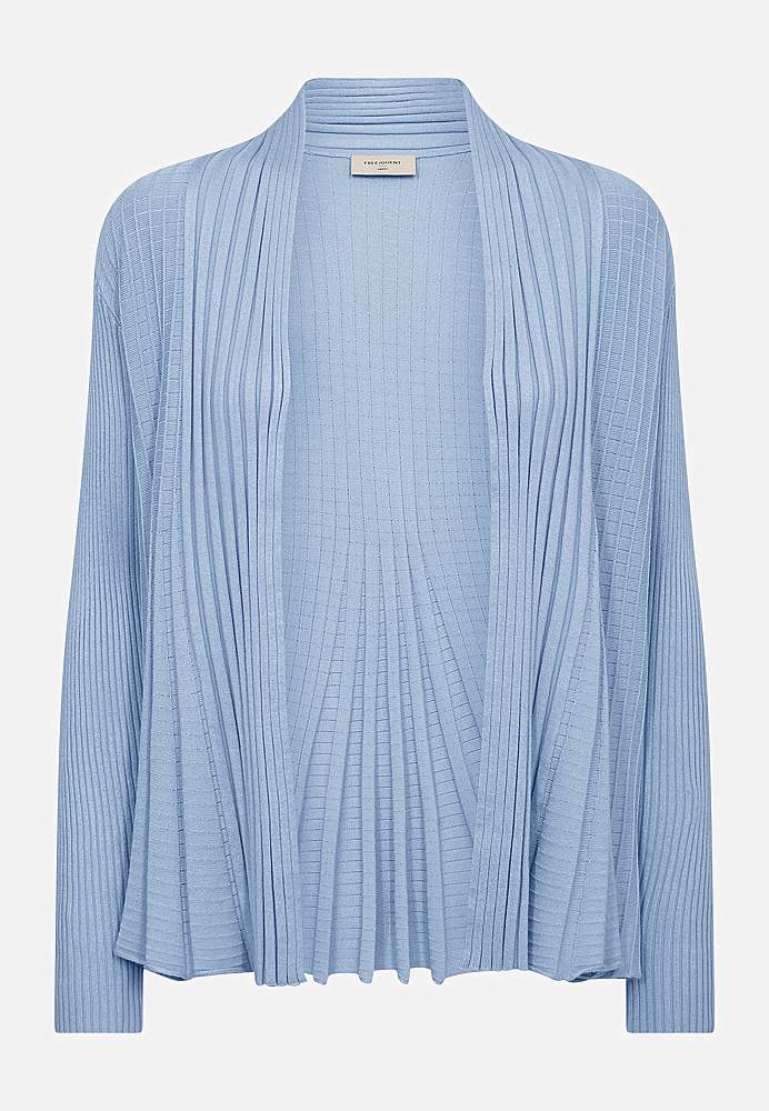 Ribattu, avoin neuletakki