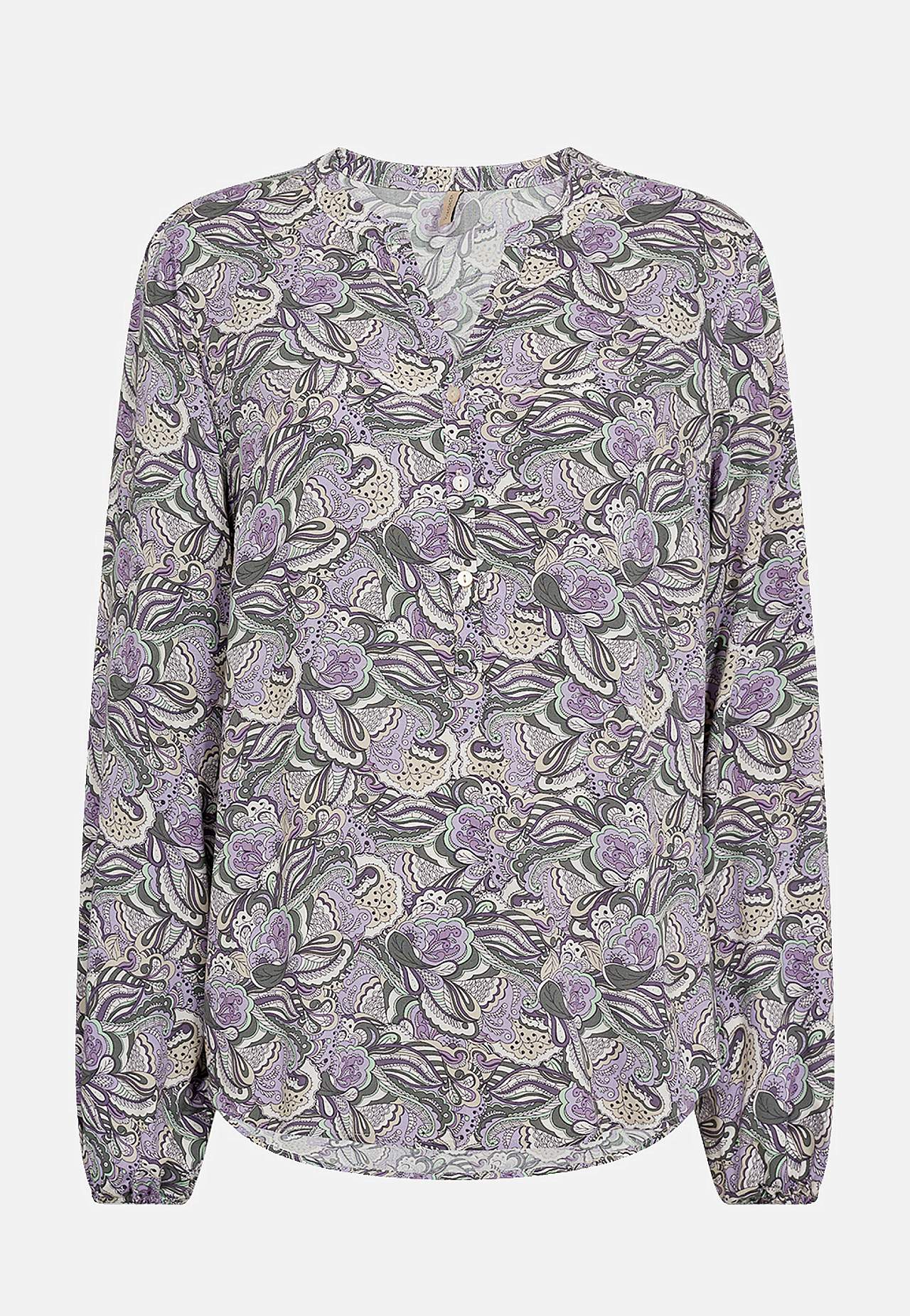 Viskoosipaita v-pääntiellä ja napeilla