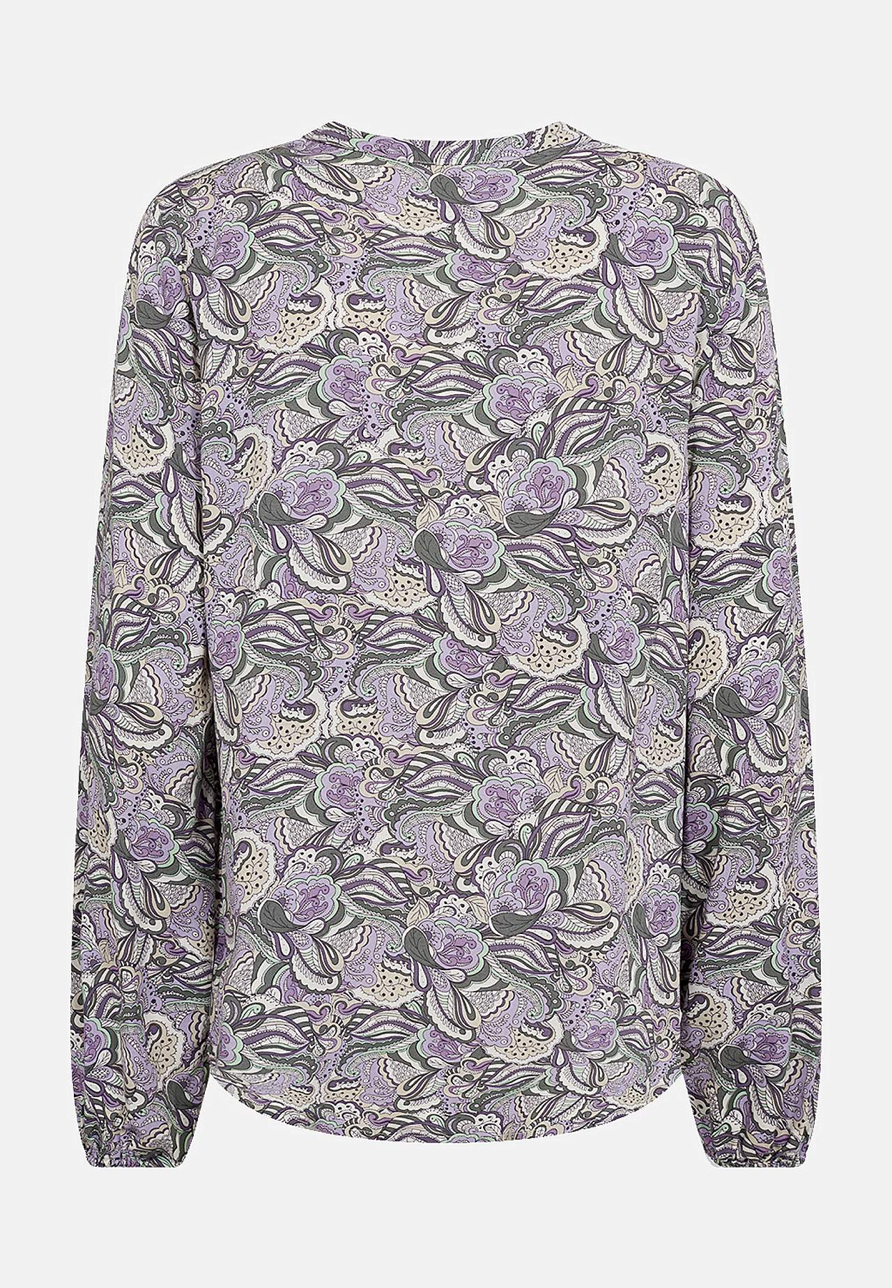 Viskoosipaita v-pääntiellä ja napeilla