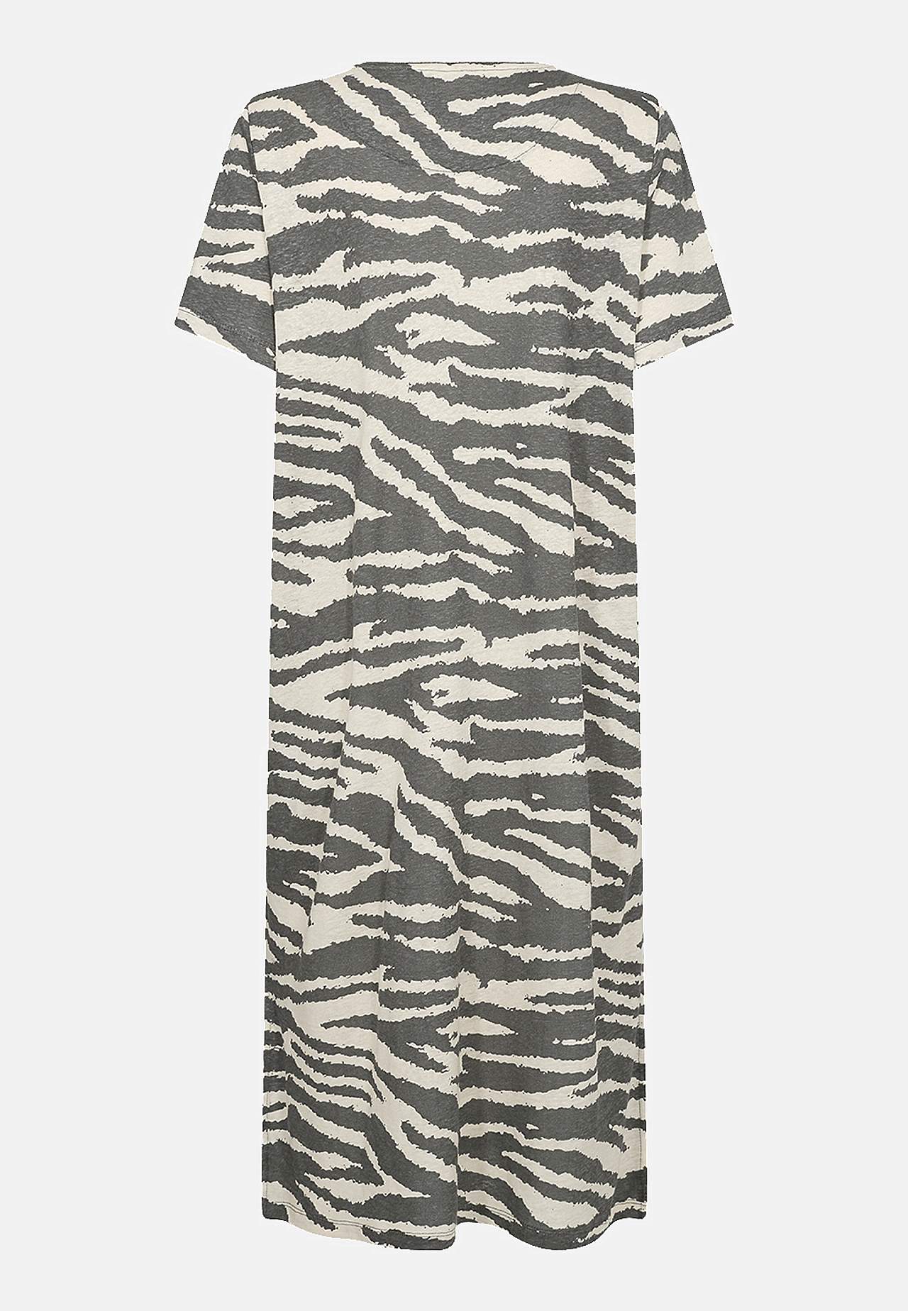Kuvioitu mekko pellavasta ja Tencel®-kankaasta Lenise