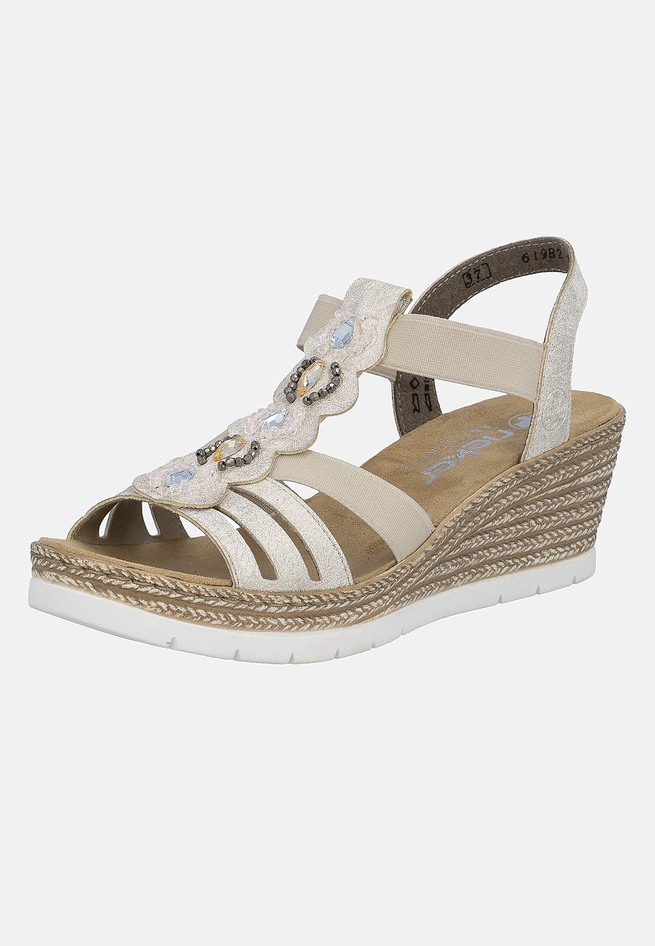 Korollinen sandaali joustoremmeillä