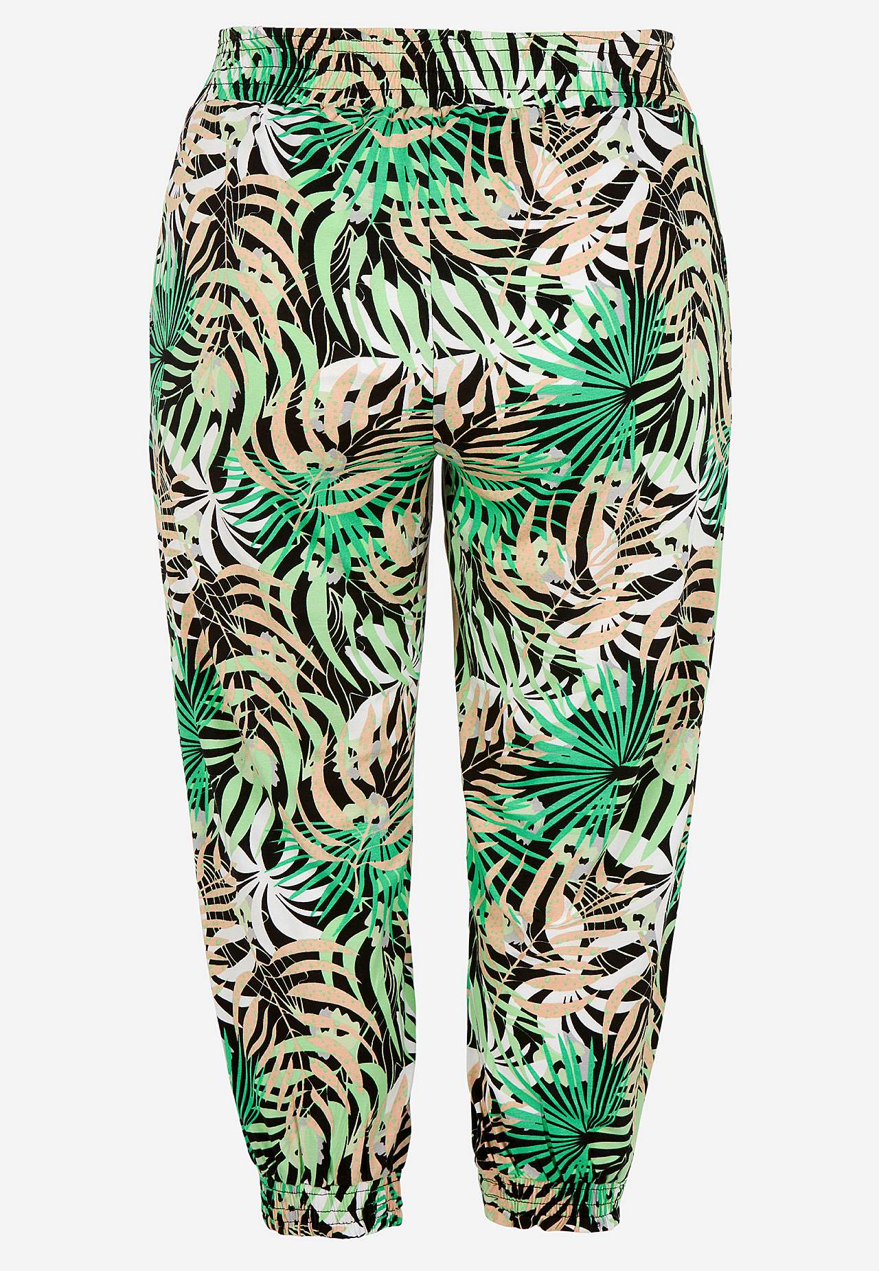 Kuviolliset caprihousut trikoosta