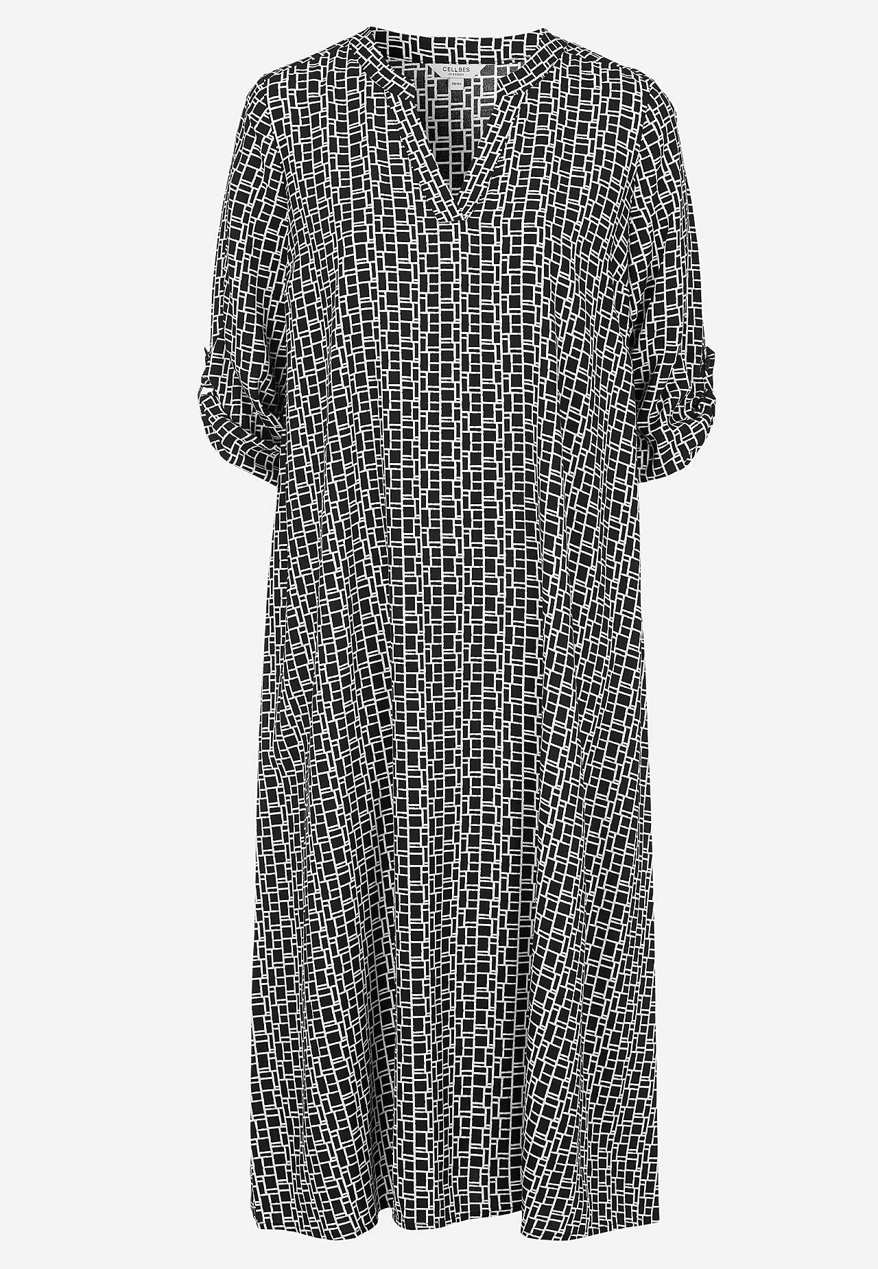 V-kaula-aukkoinen, kudottu mekko