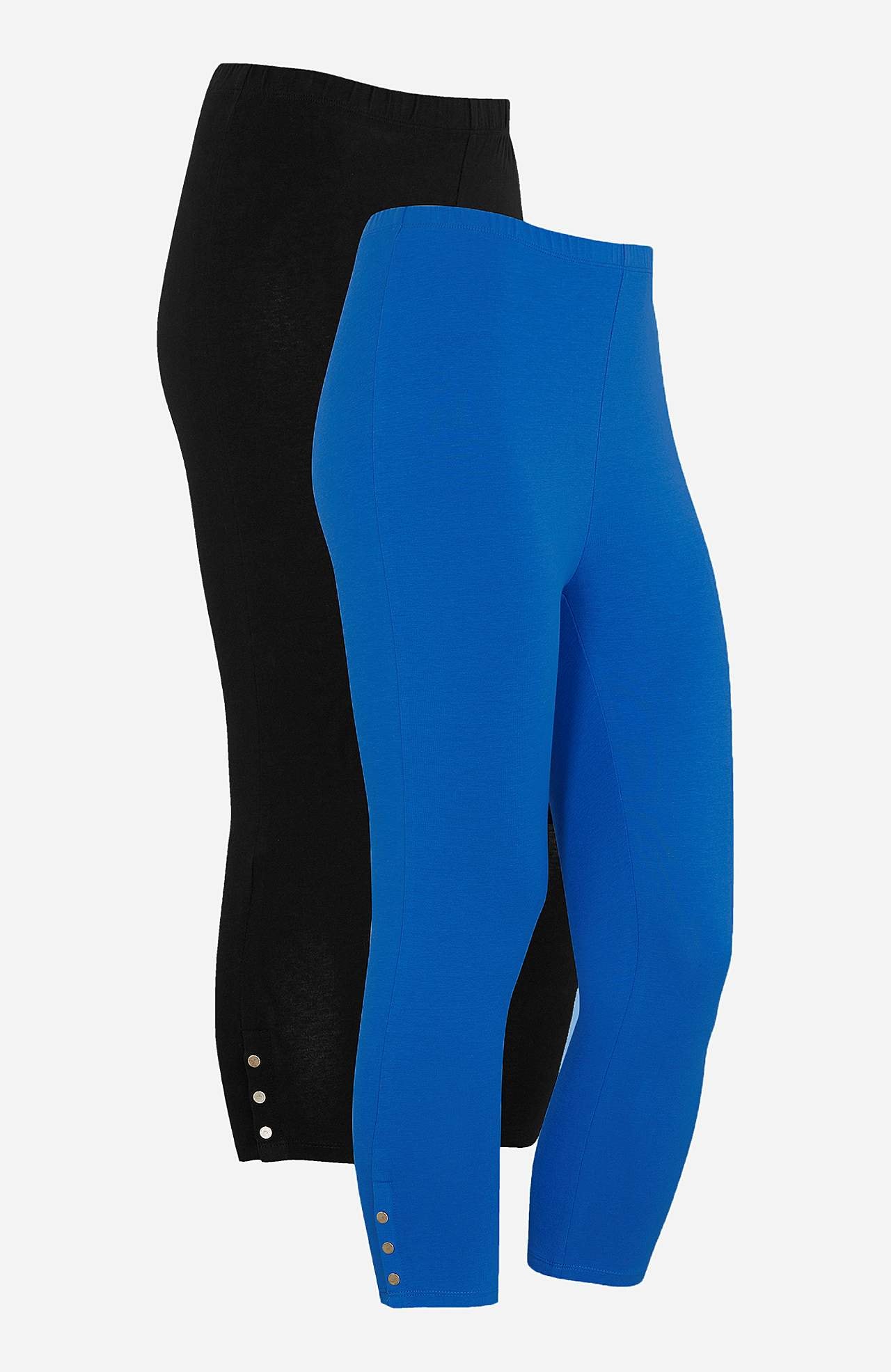 Caprileggingsit kivoilla nappiyksityiskohdilla 2 kpl/pakkaus