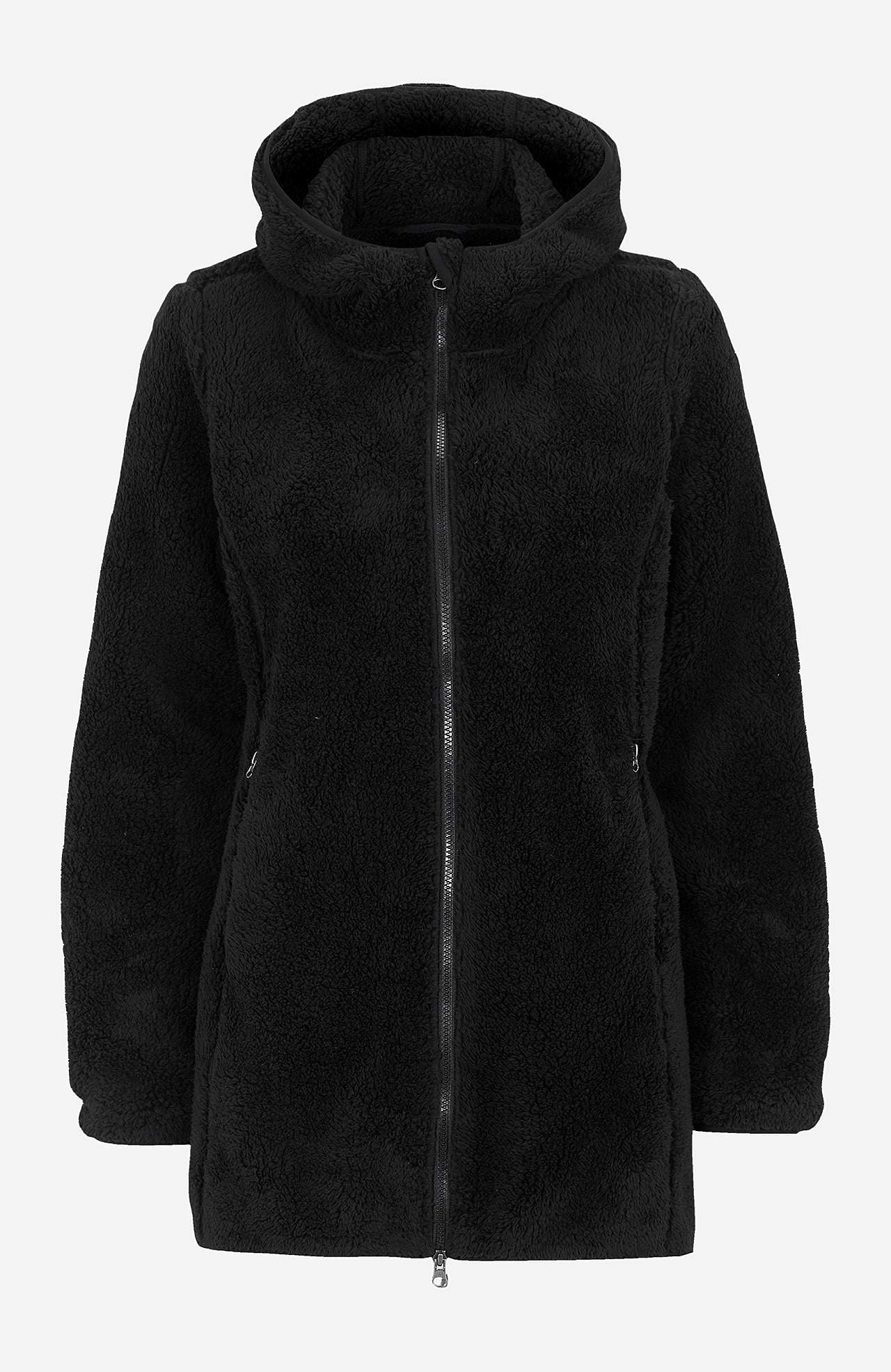 Kodikas fleece-takki hupulla