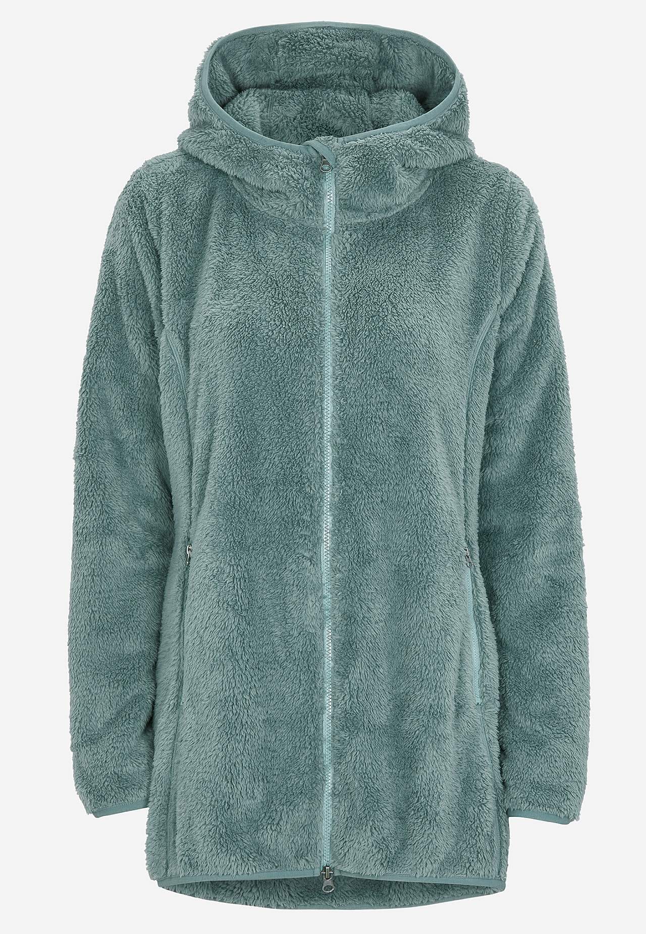 Kodikas fleece-takki hupulla