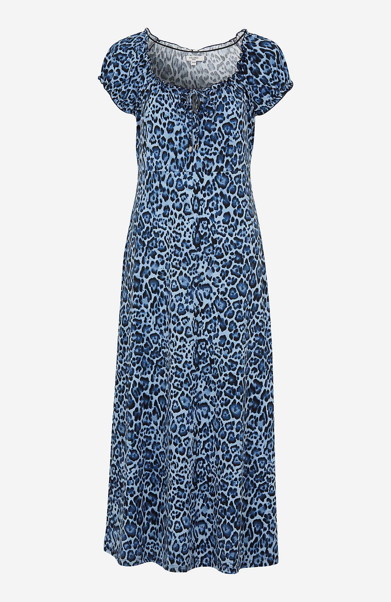 Pitkä, kuvioitu off shoulder -mekko