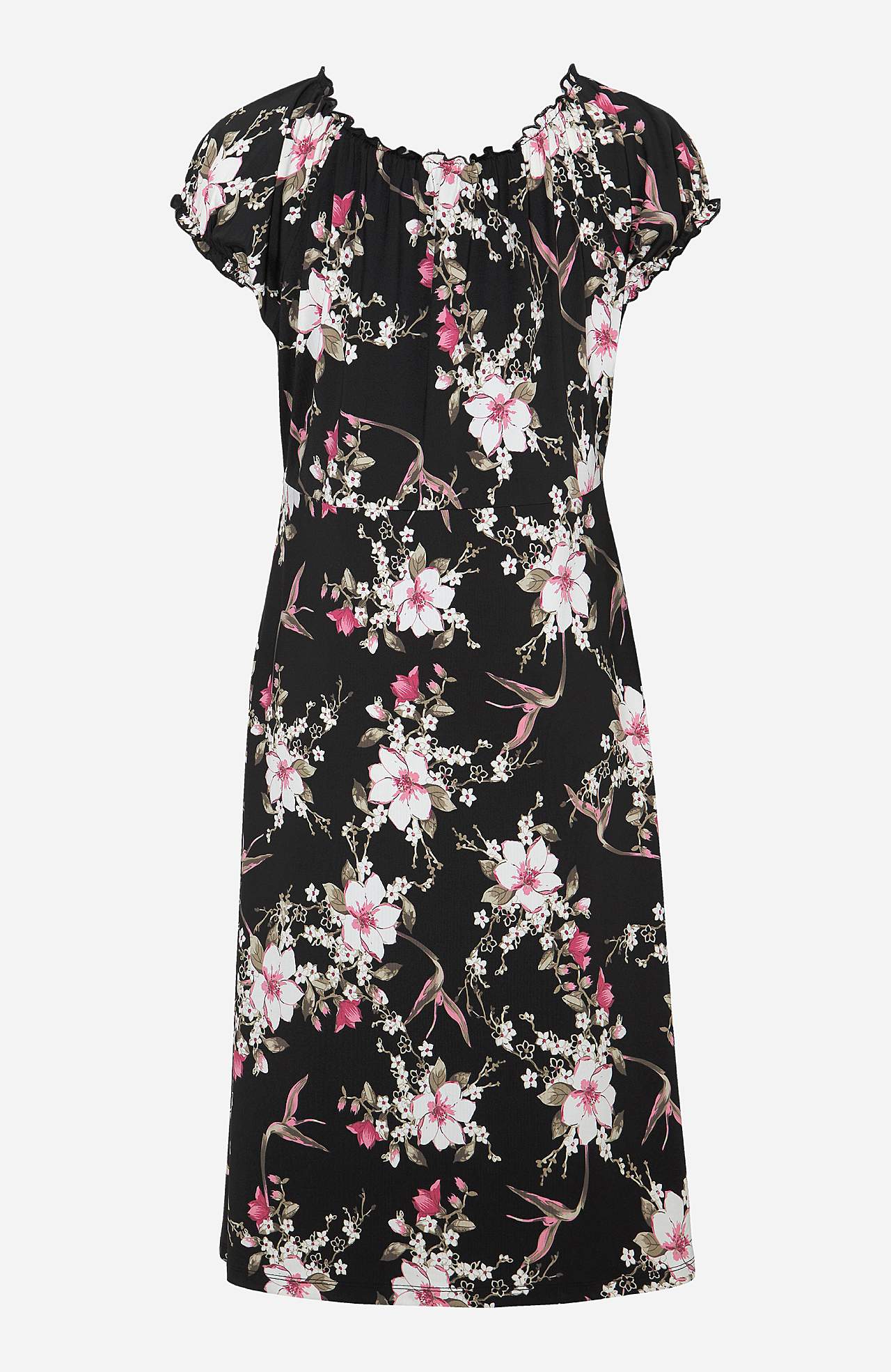 Kuviollinen off shoulder -mekko