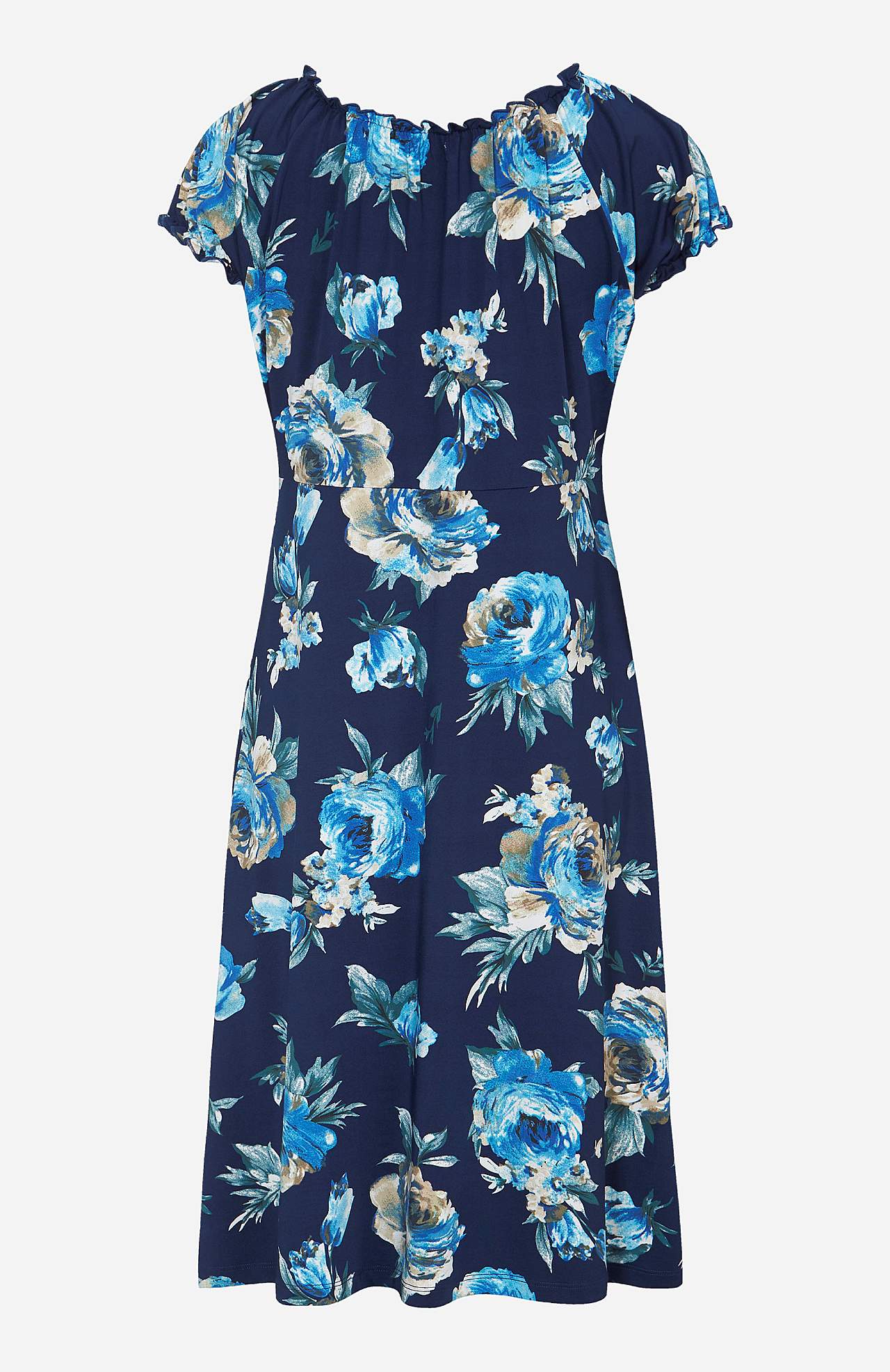 Kuviollinen off shoulder -mekko