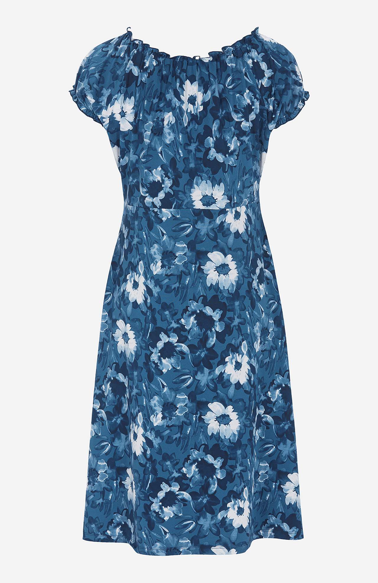 Kuviollinen off shoulder -mekko