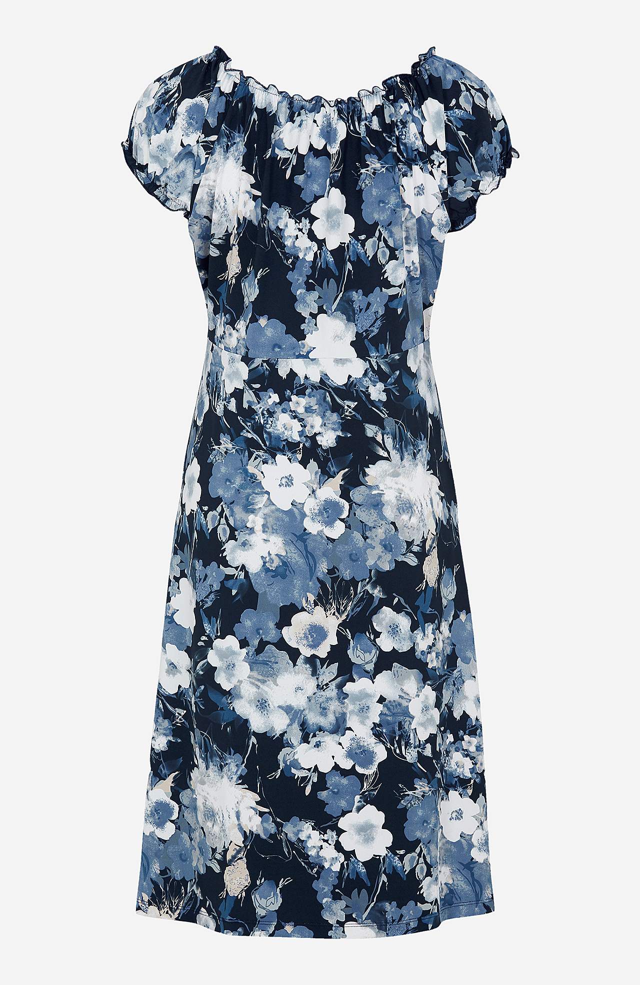 Kuviollinen off shoulder -mekko