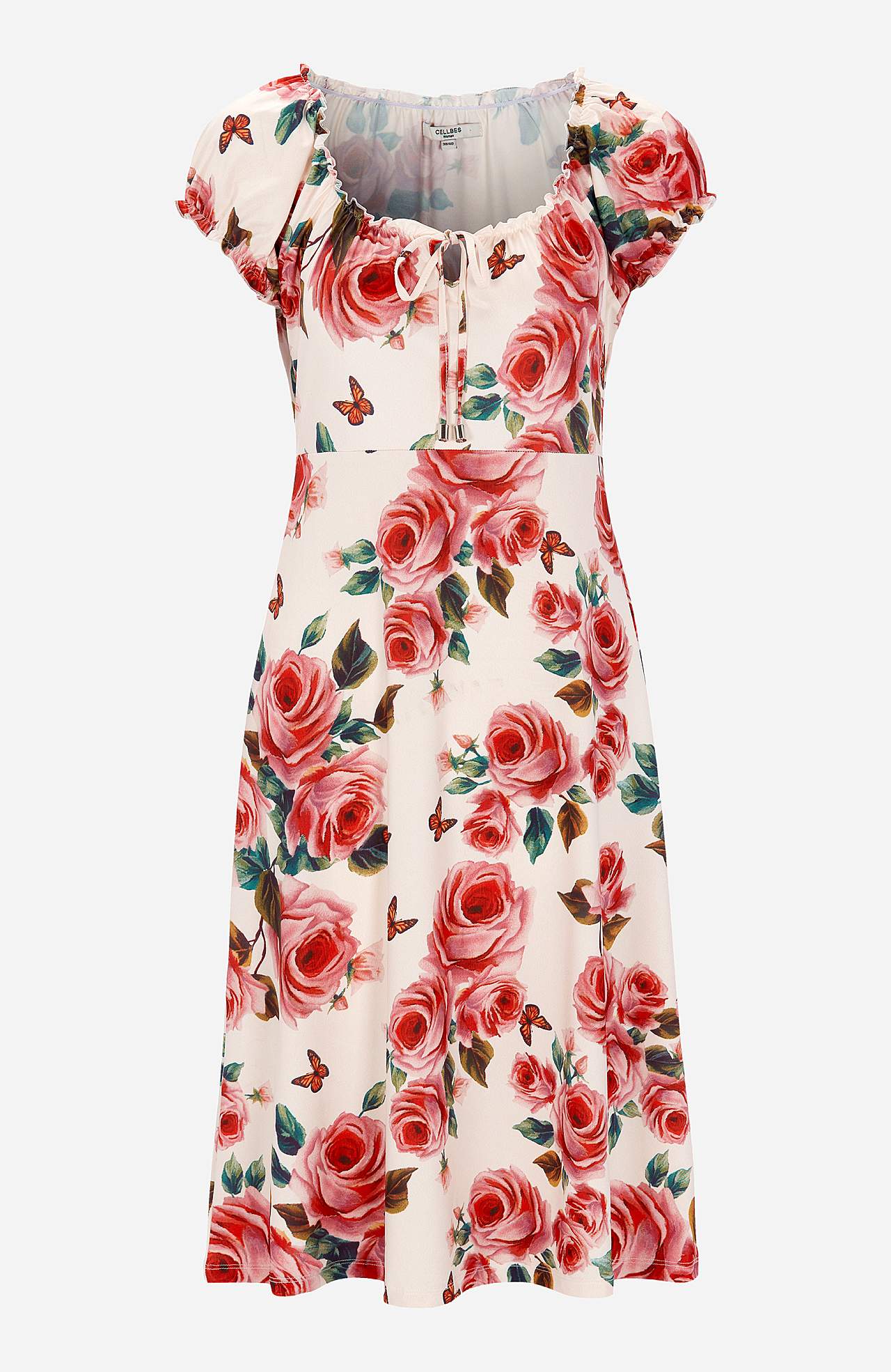 Kuviollinen off shoulder -mekko
