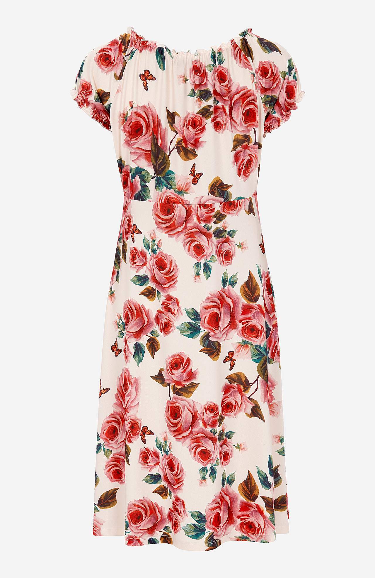 Kuviollinen off shoulder -mekko