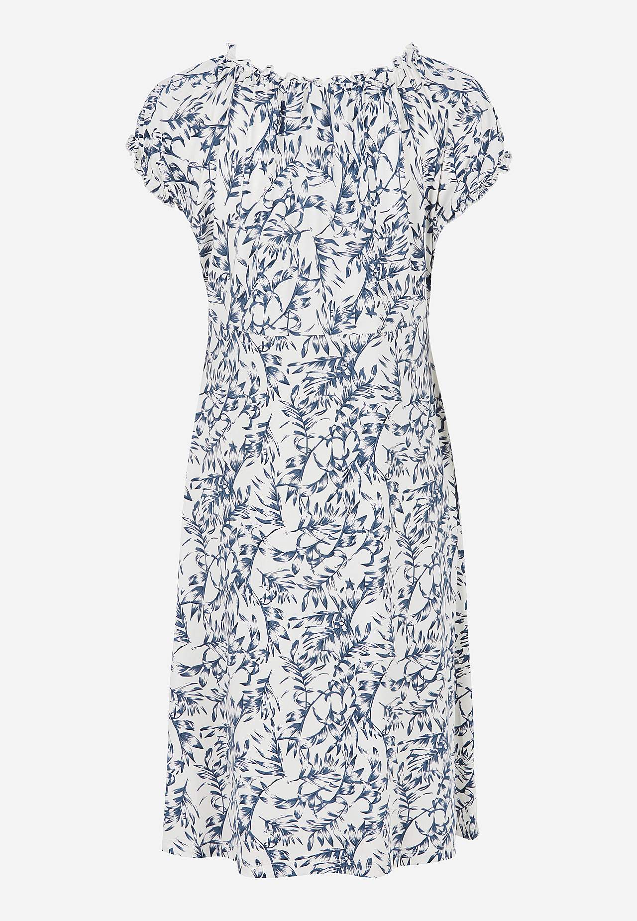 Kuviollinen off shoulder -mekko