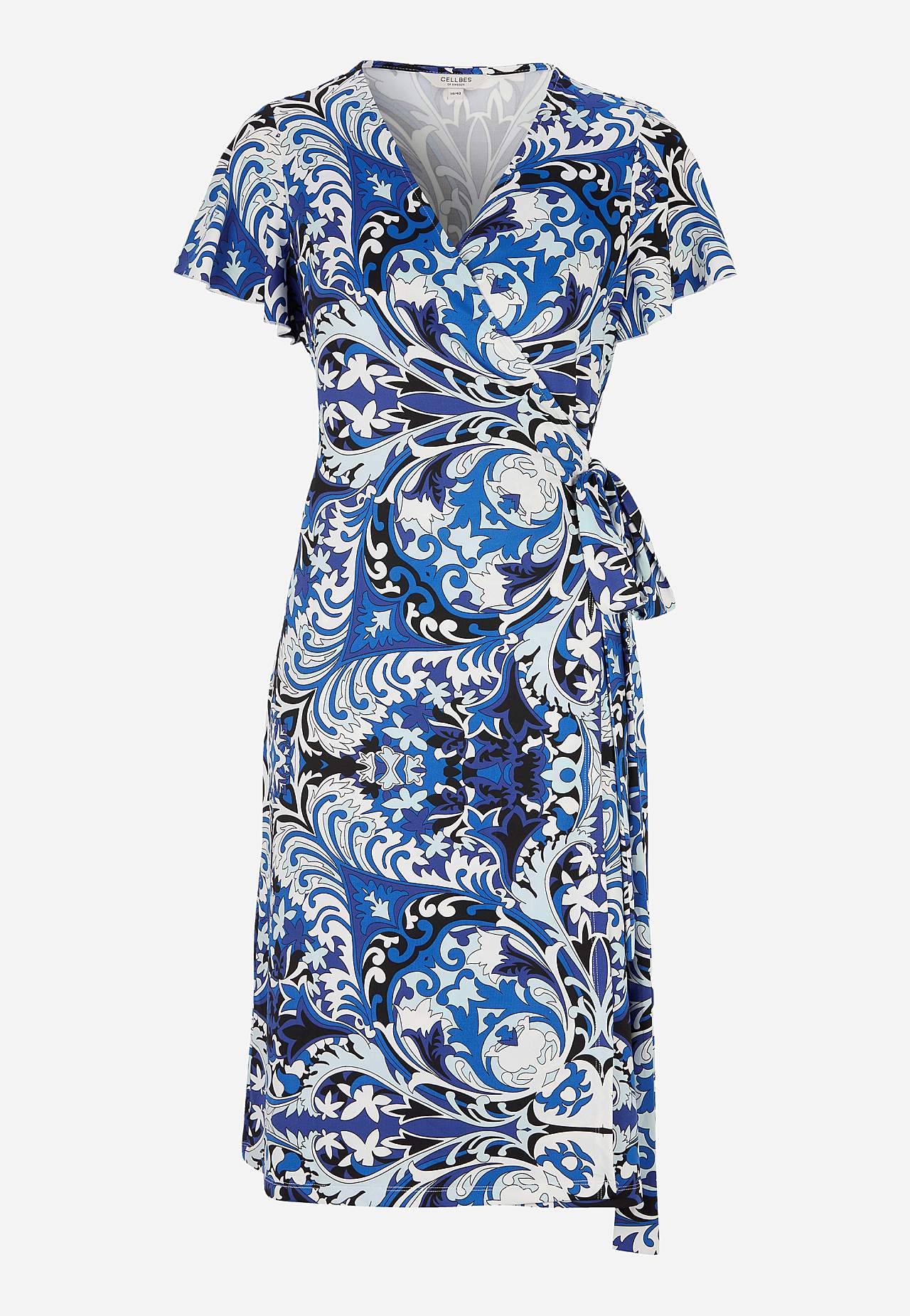 Kuviollinen kietaisumekko trikoosta