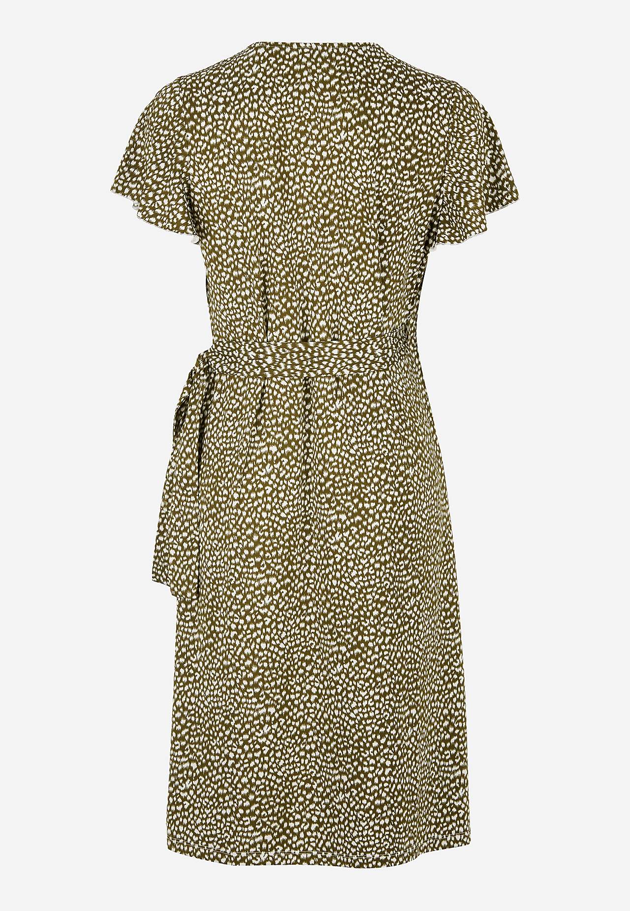 Kuviollinen kietaisumekko trikoosta