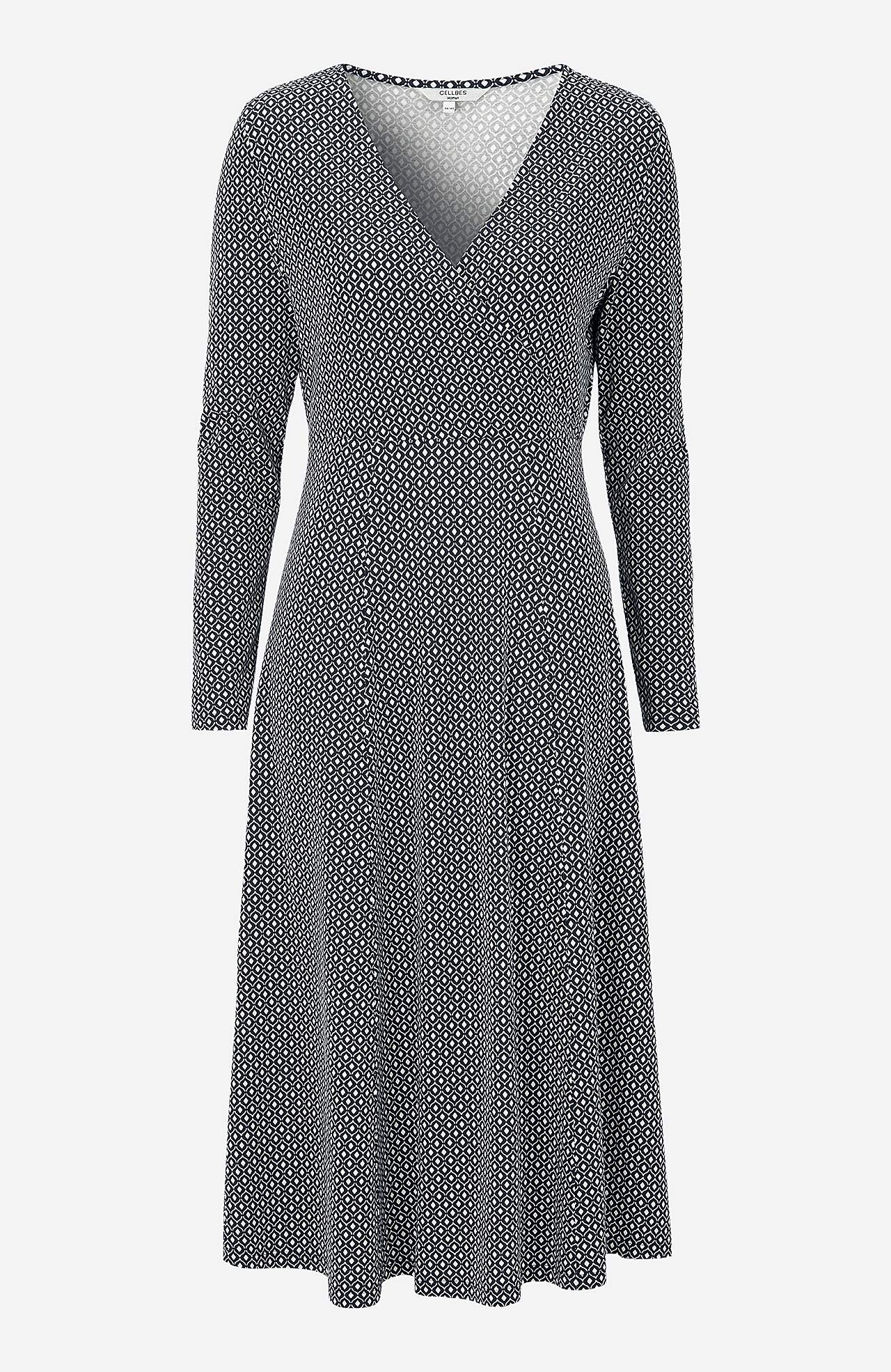 Kuviollinen kietaisumekko trikoosta Elina