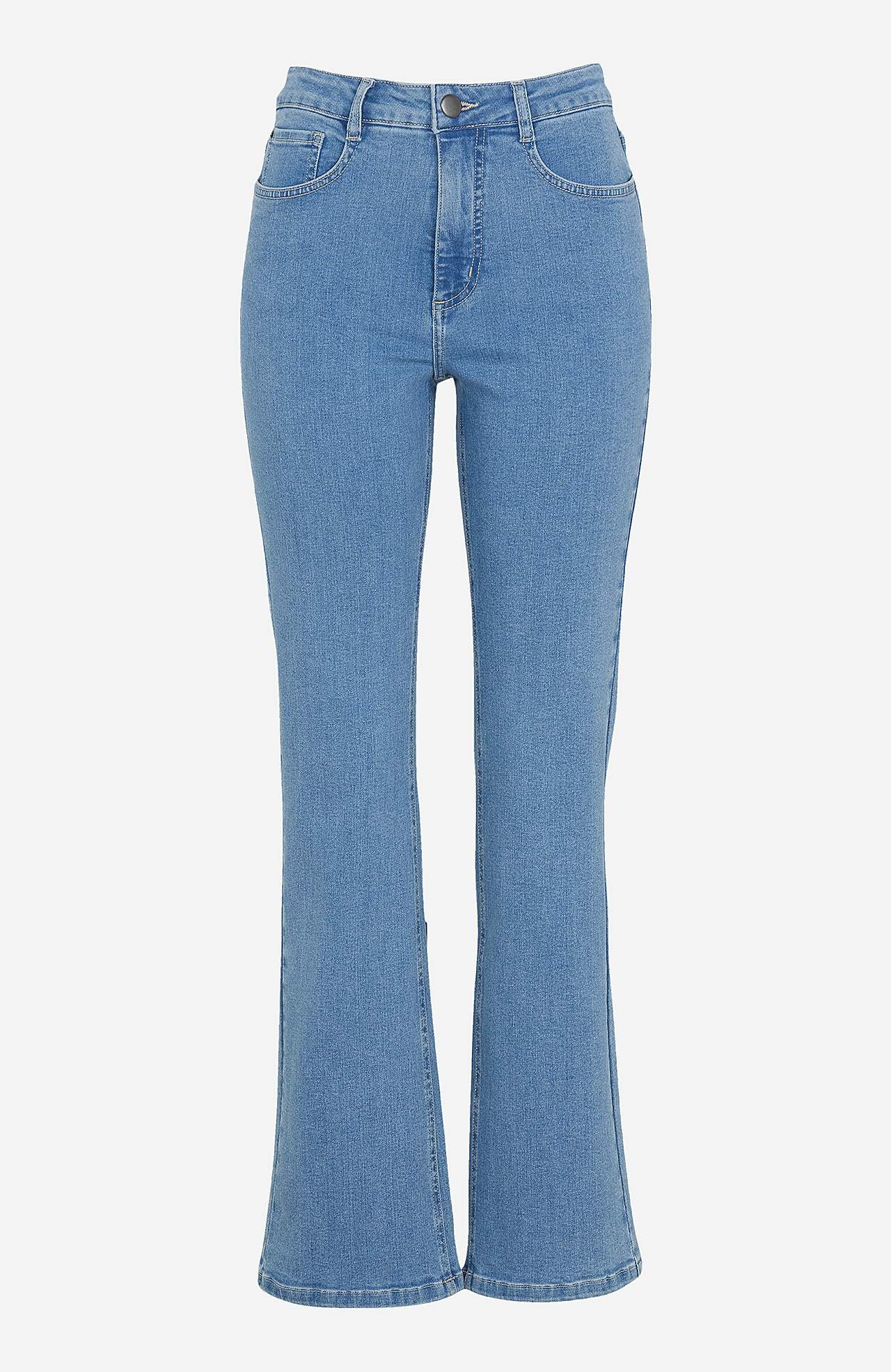 Farkut kevyellä bootcut-lahkeella ja korkealla vyötäröllä Nikita