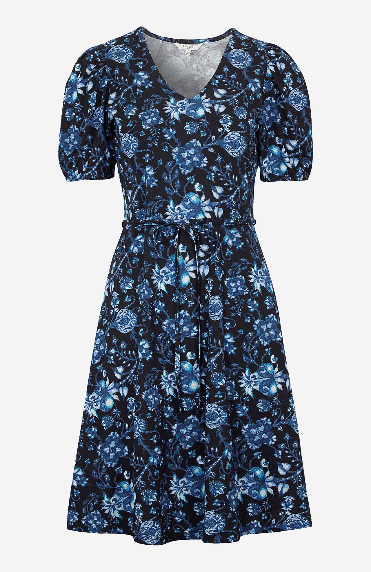 Kuviollinen, lyhyt trikoomekko