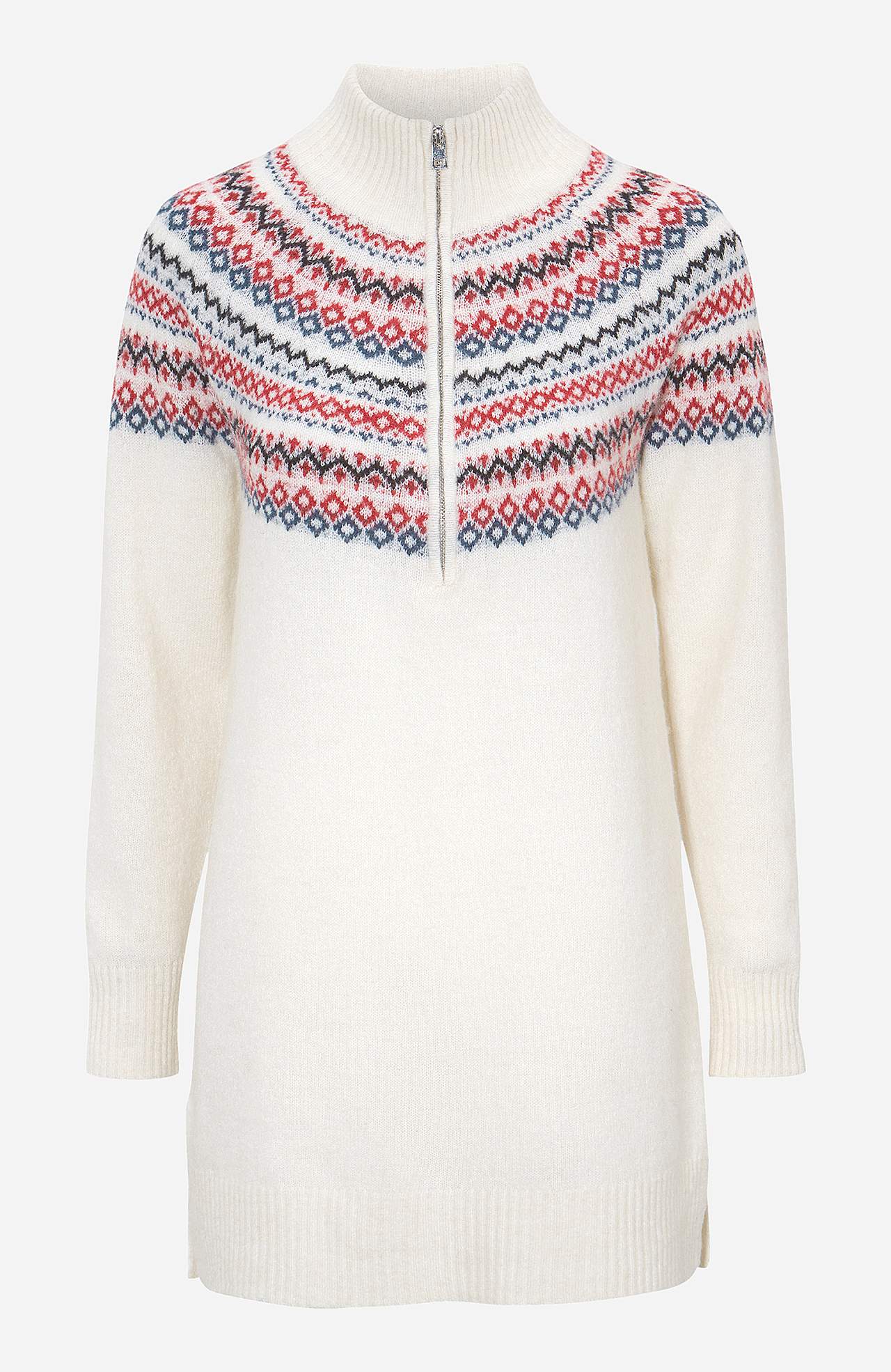 Jacquard-kuvioinen tunika villasekoitteesta Farah