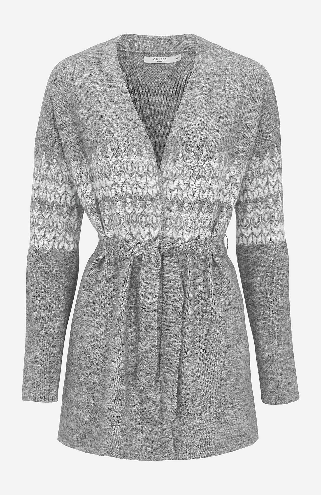 Jacquard-kudottu neuletakki Bonnie