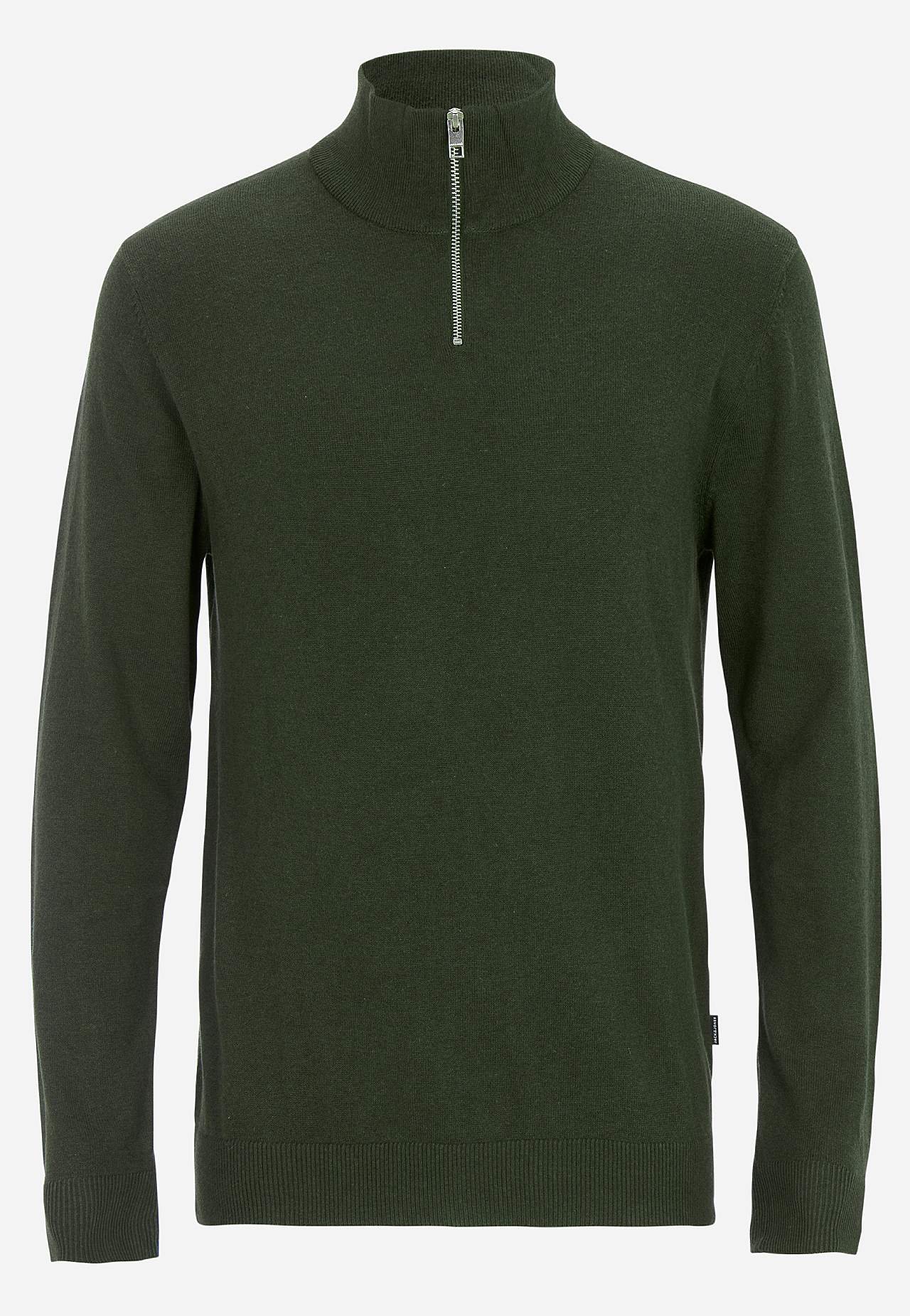 Tiheäsilmukkainen pusero vetoketjulla