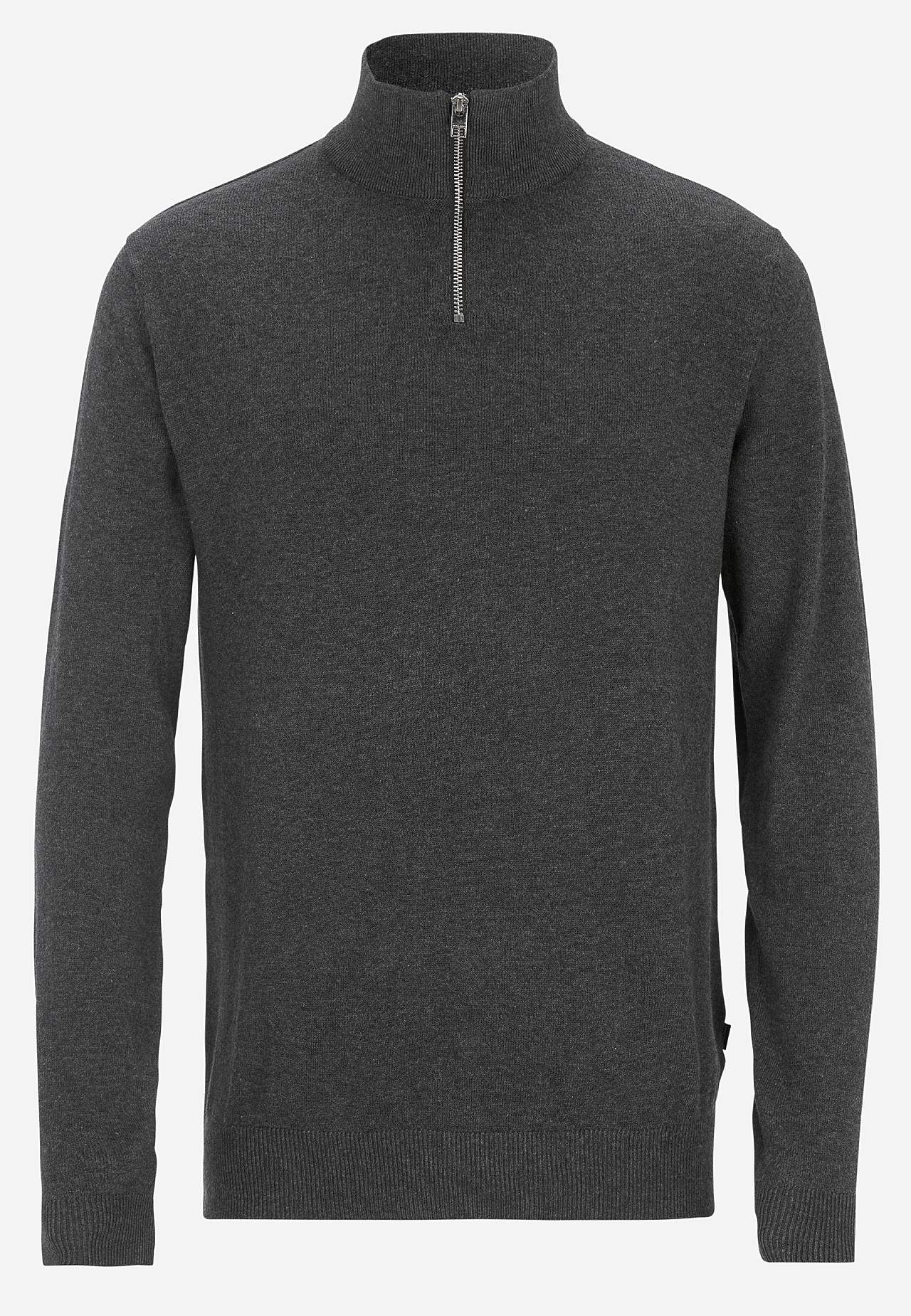 Tiheäsilmukkainen pusero vetoketjulla