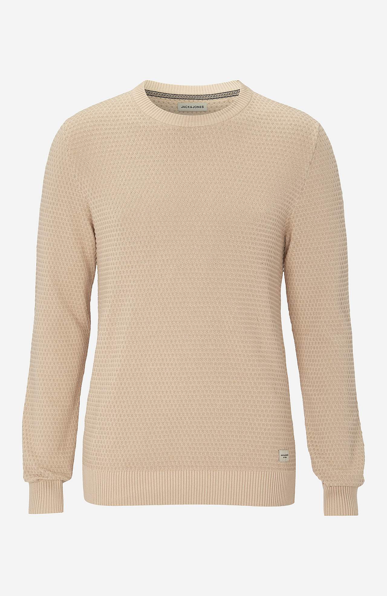 Rakenneneulottu puuvillapusero Atlas knit crew neck