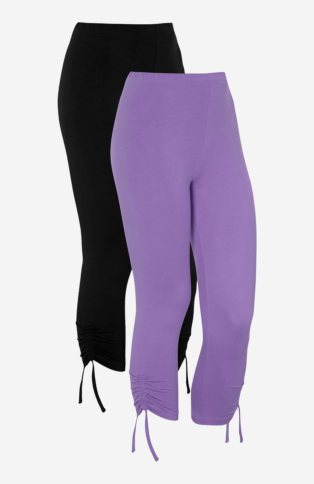 Caprileggingsit kiristysnyörillä lahkeiden lopussa Astrid 2 kpl/pakkaus