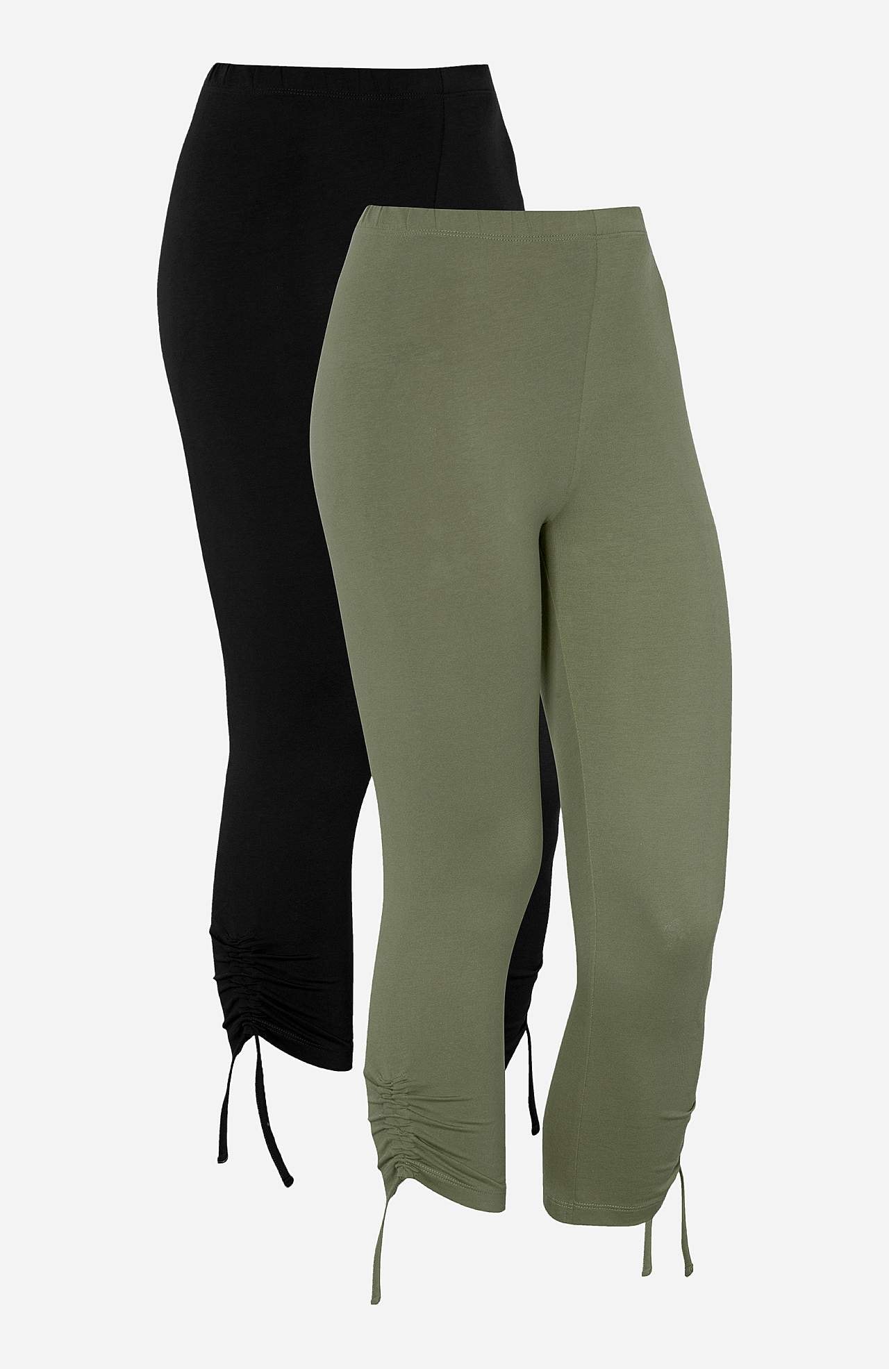 Caprileggingsit kiristysnyörillä lahkeiden lopussa Astrid 2 kpl/pakkaus