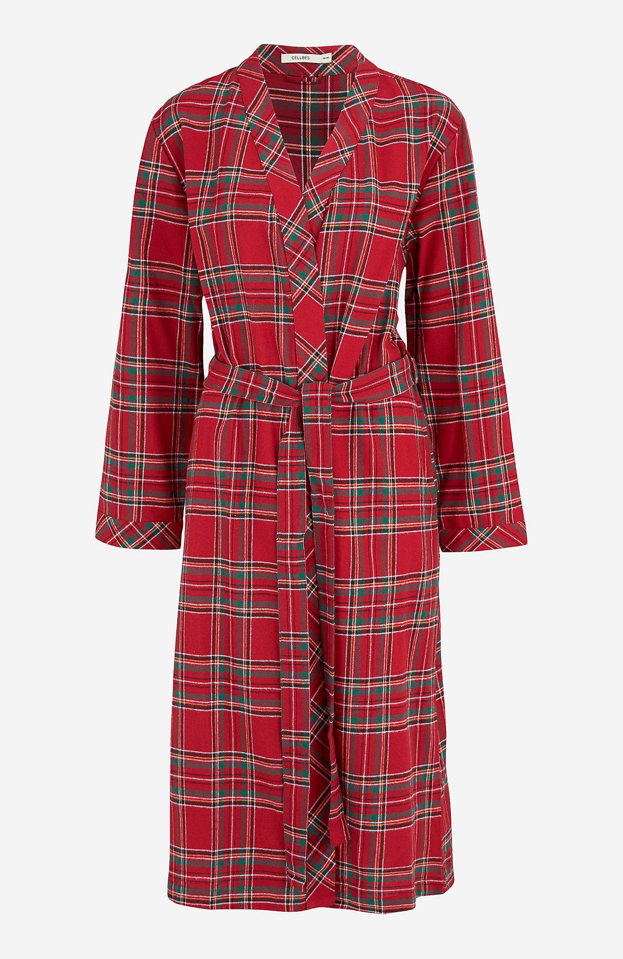 Ruudullinen aamutakki flanellista Felicia