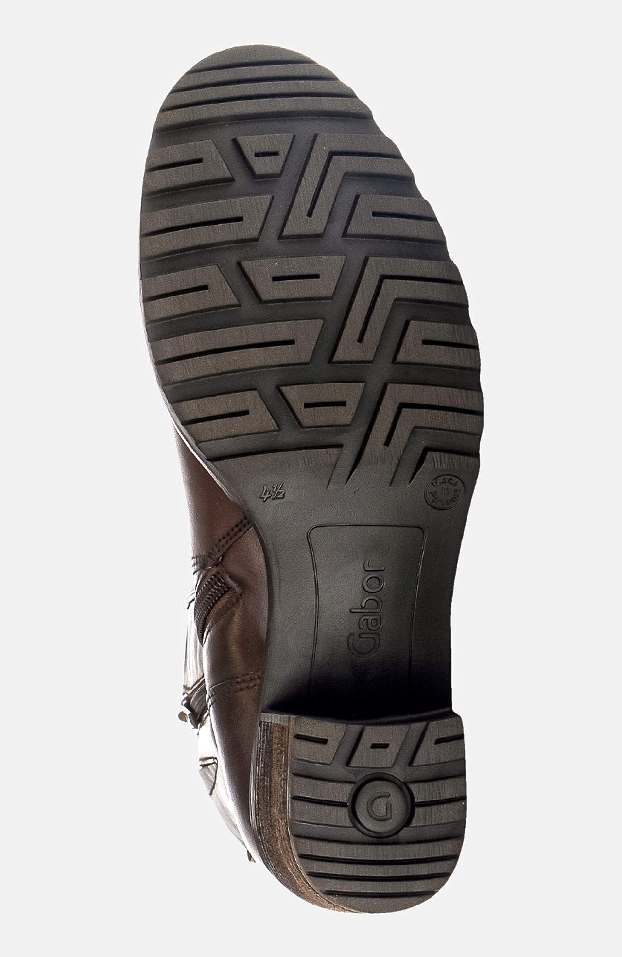 Nahkasaapikas vetoketjulla ja pyöreällä kärjellä