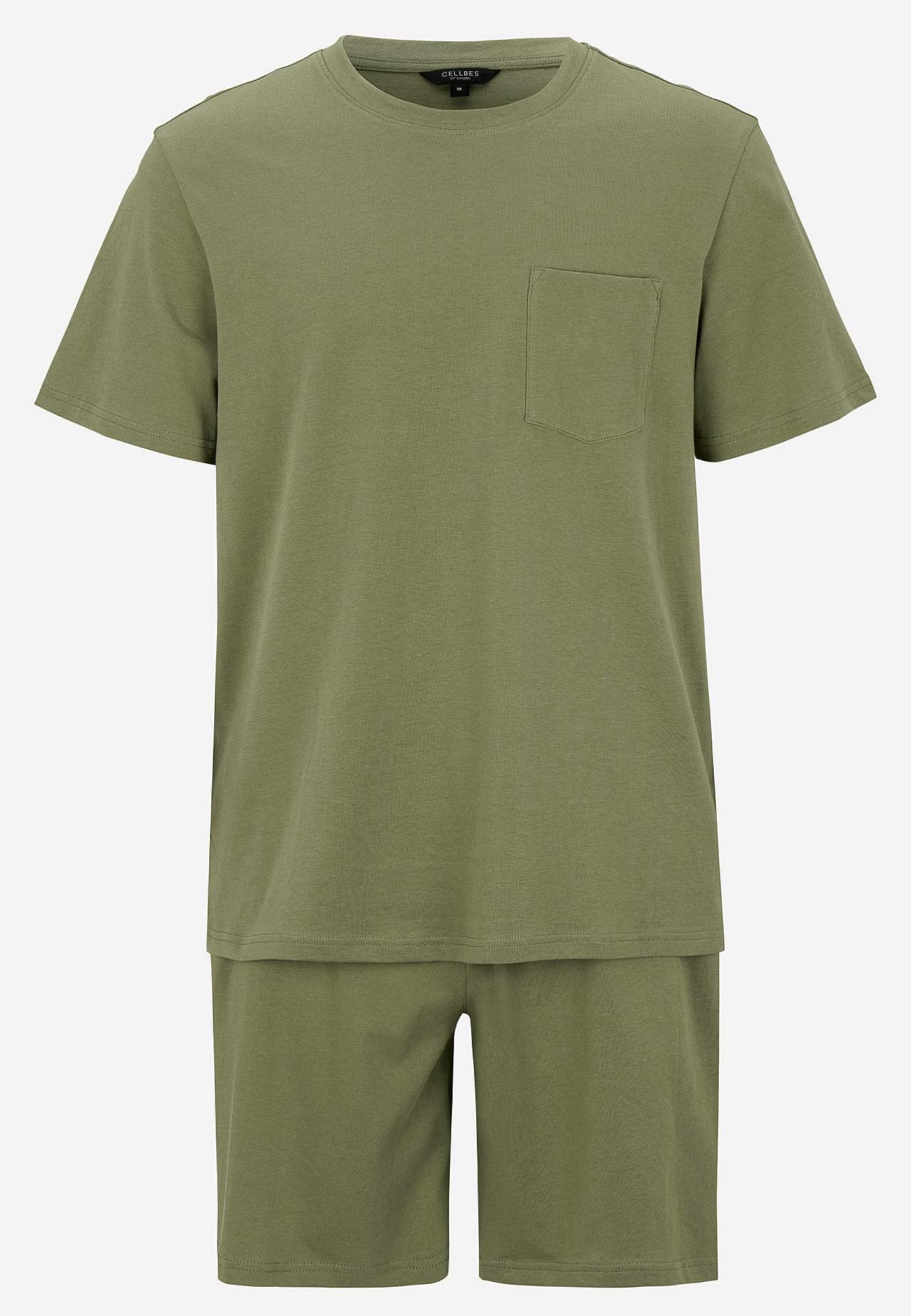 Pyjamasetti T-paidalla ja shortseilla Dan