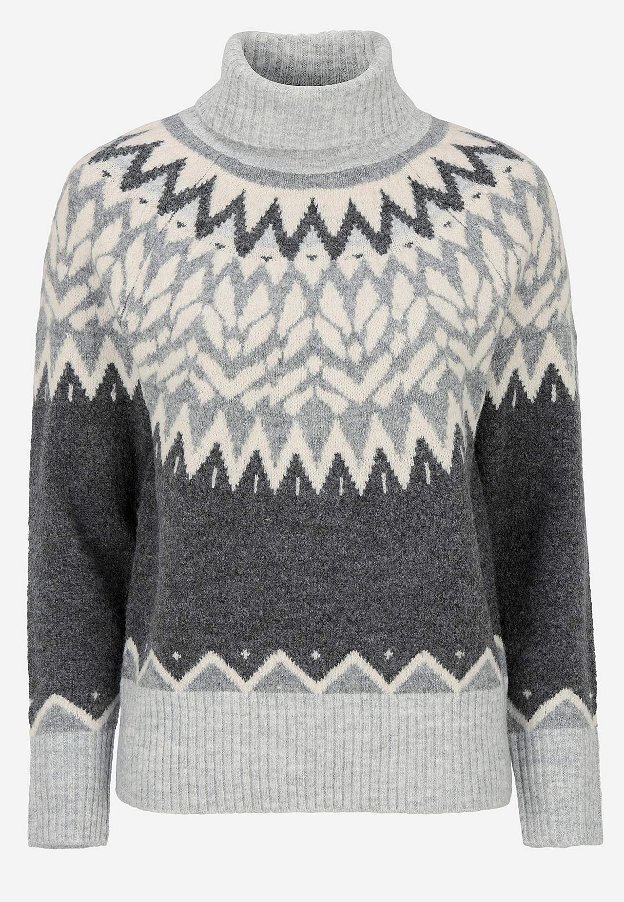 Poolopaita jacquard-kudotulla kuvioinnilla