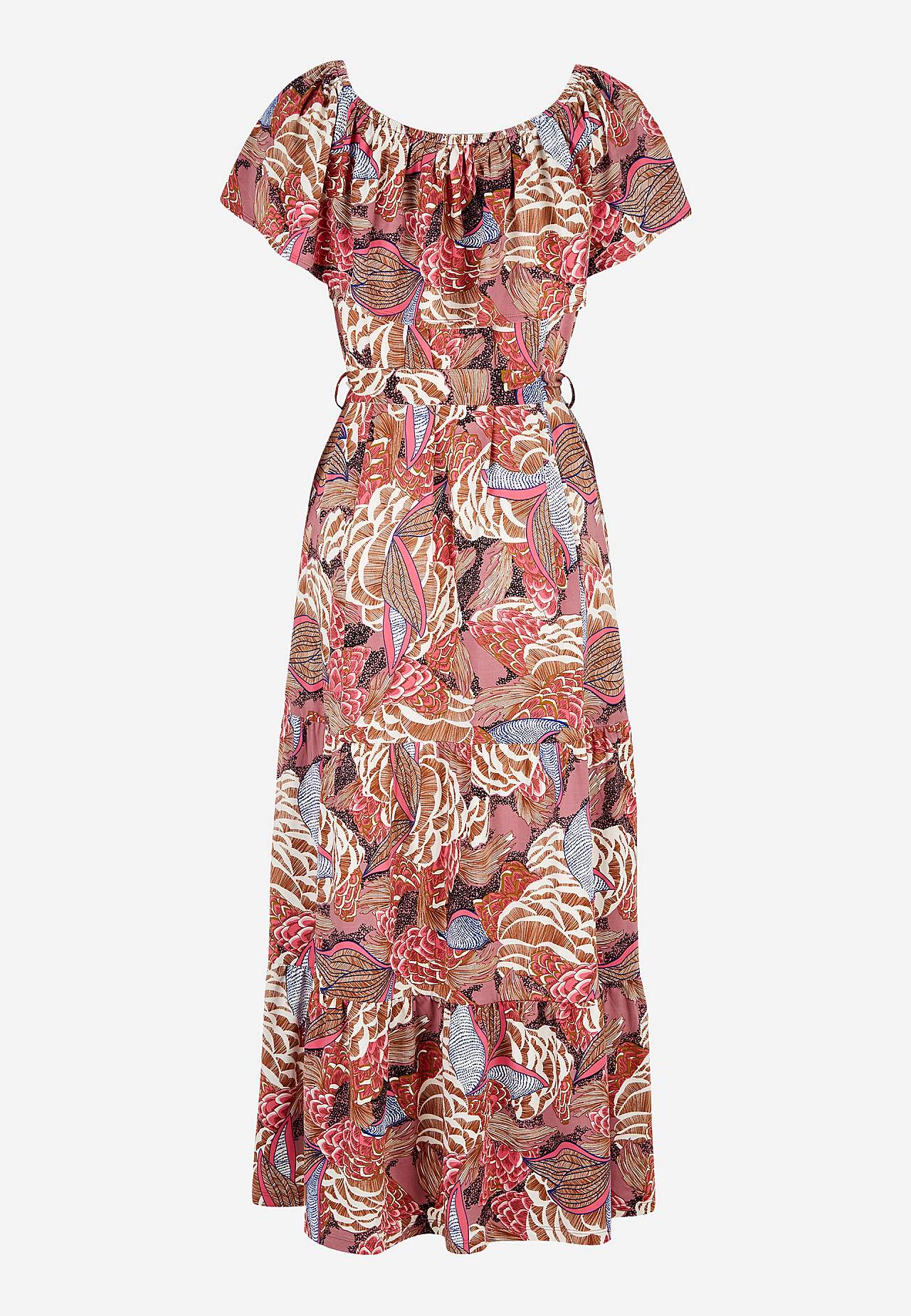 Kuvioitu off shoulder -mekko St Barts