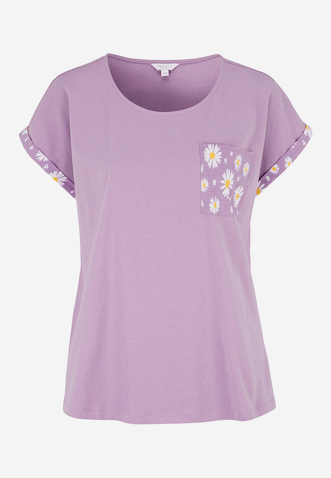 2-osainen pyjama yksivärisellä yläosalla