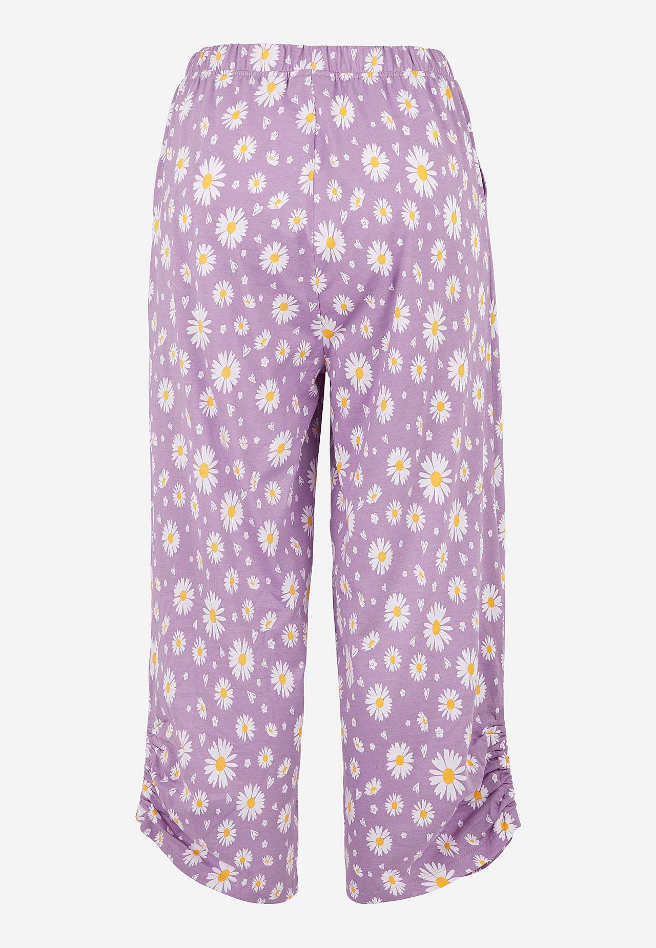 2-osainen pyjama yksivärisellä yläosalla