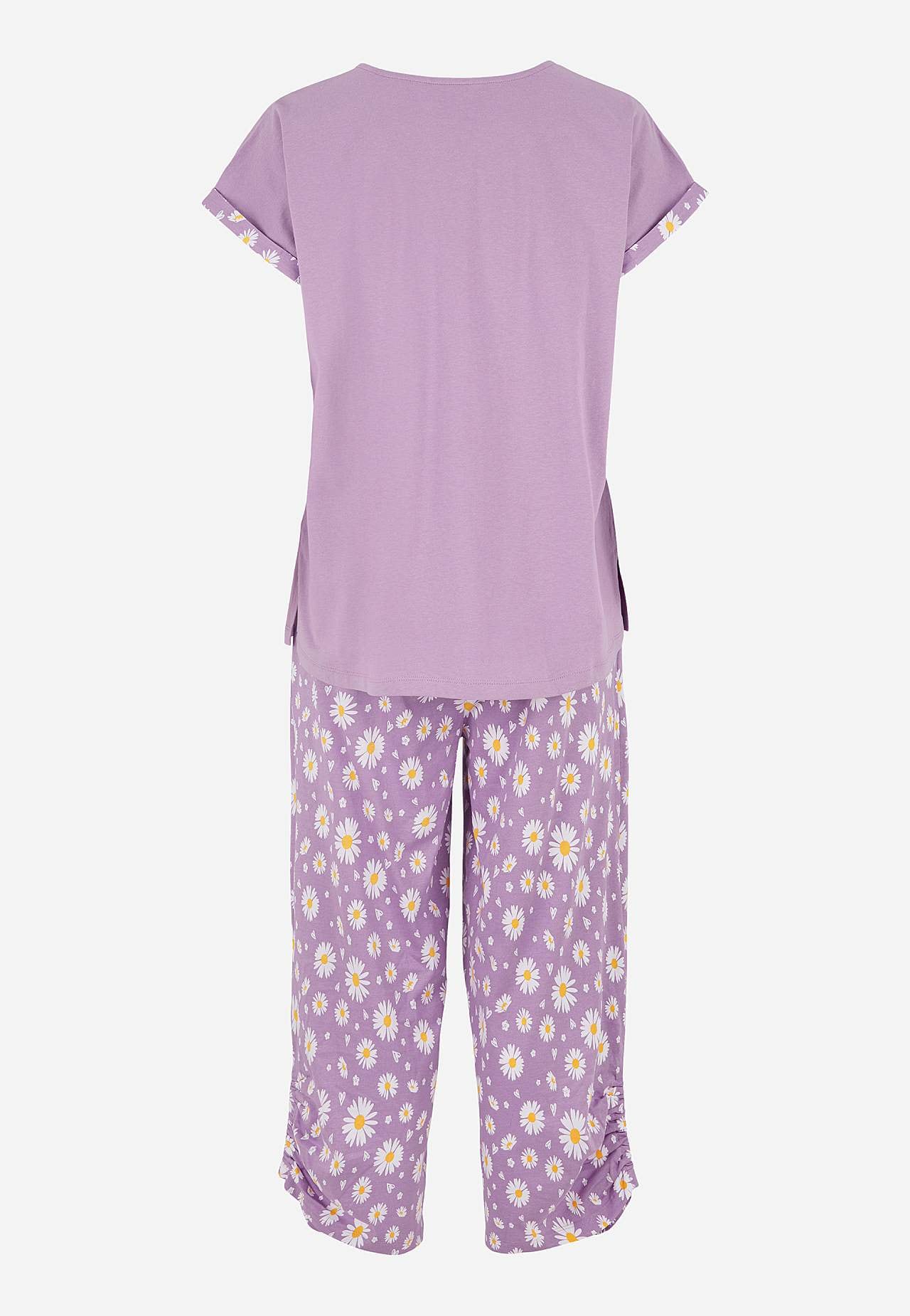2-osainen pyjama yksivärisellä yläosalla