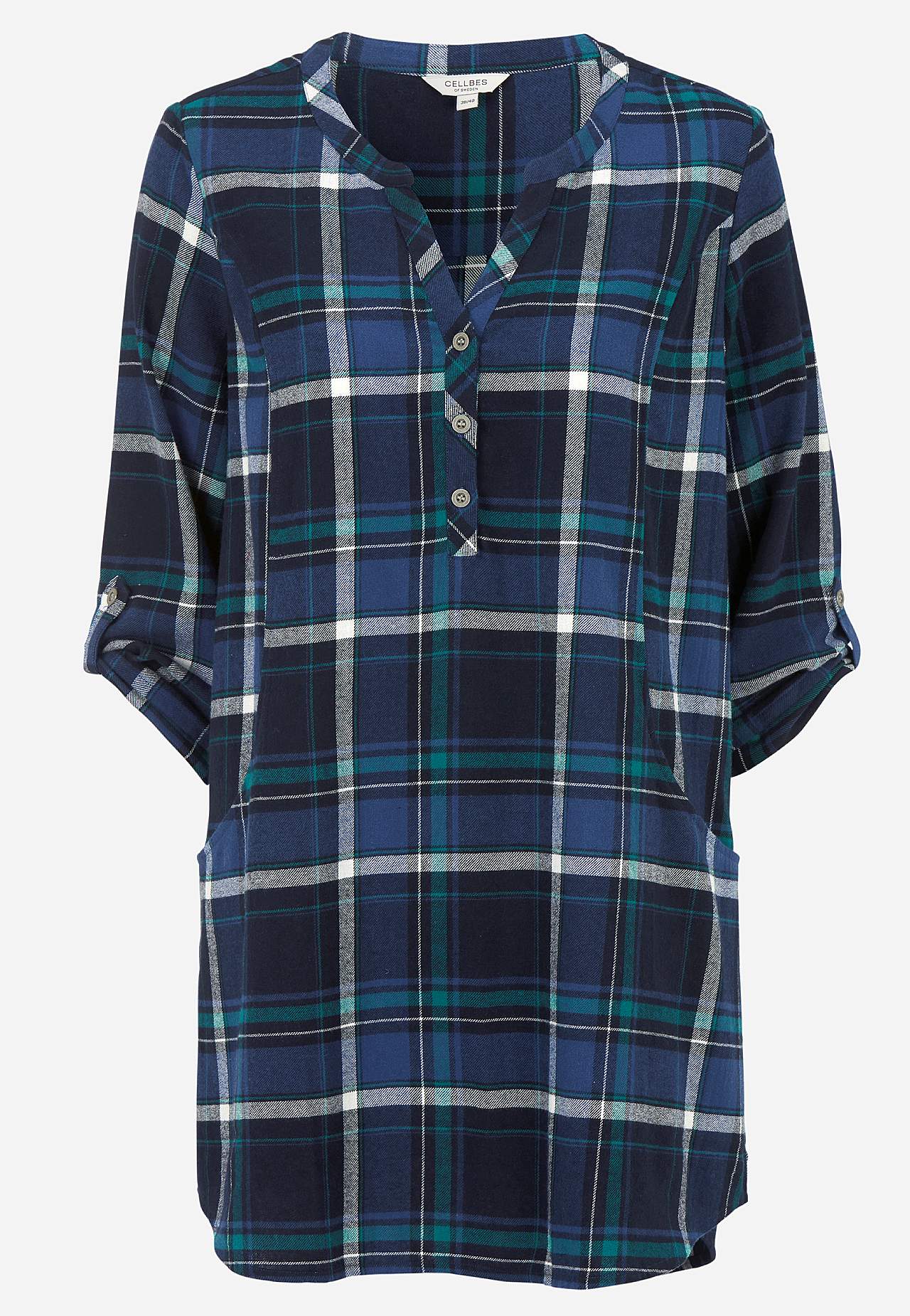 Tunika flanellista taskuilla