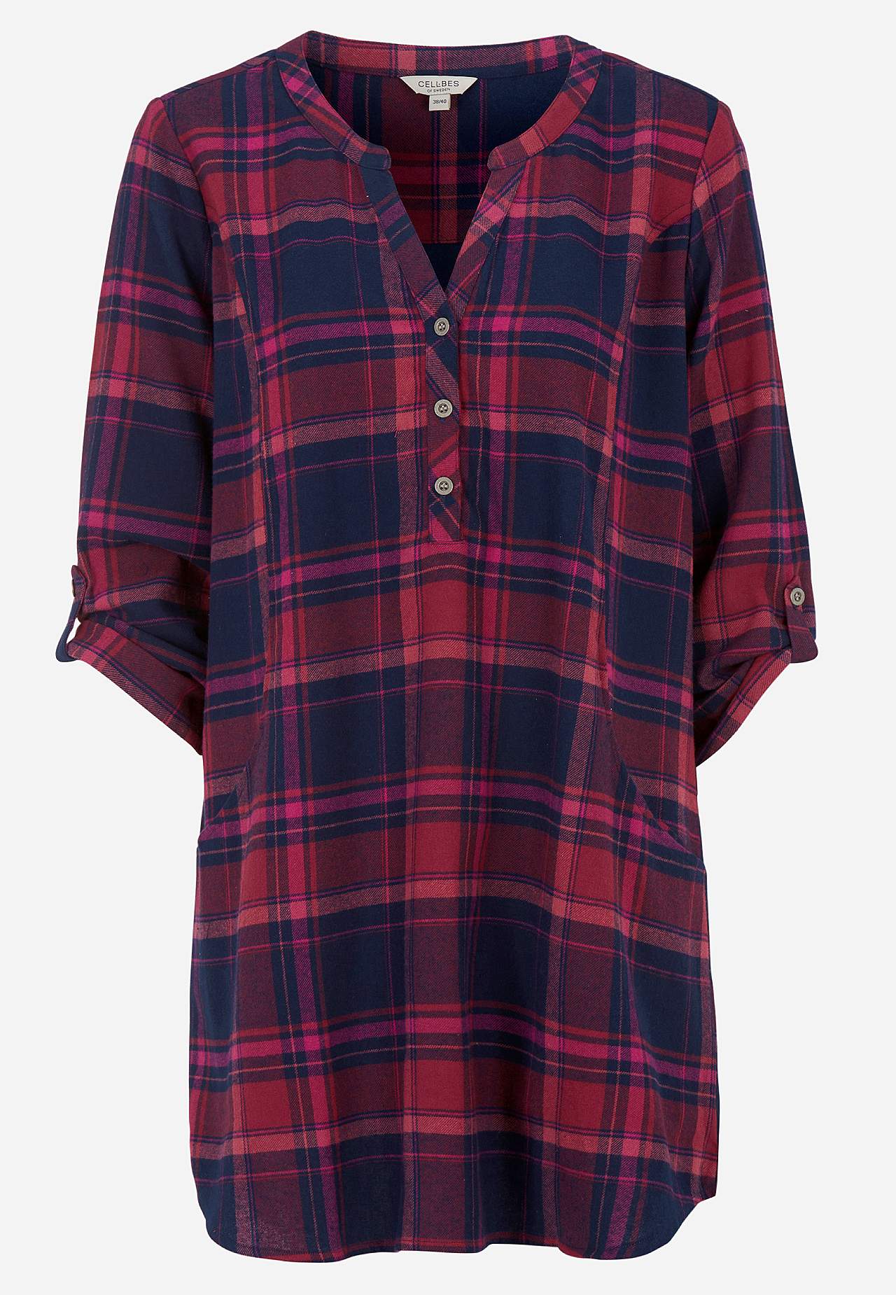 Tunika flanellista taskuilla