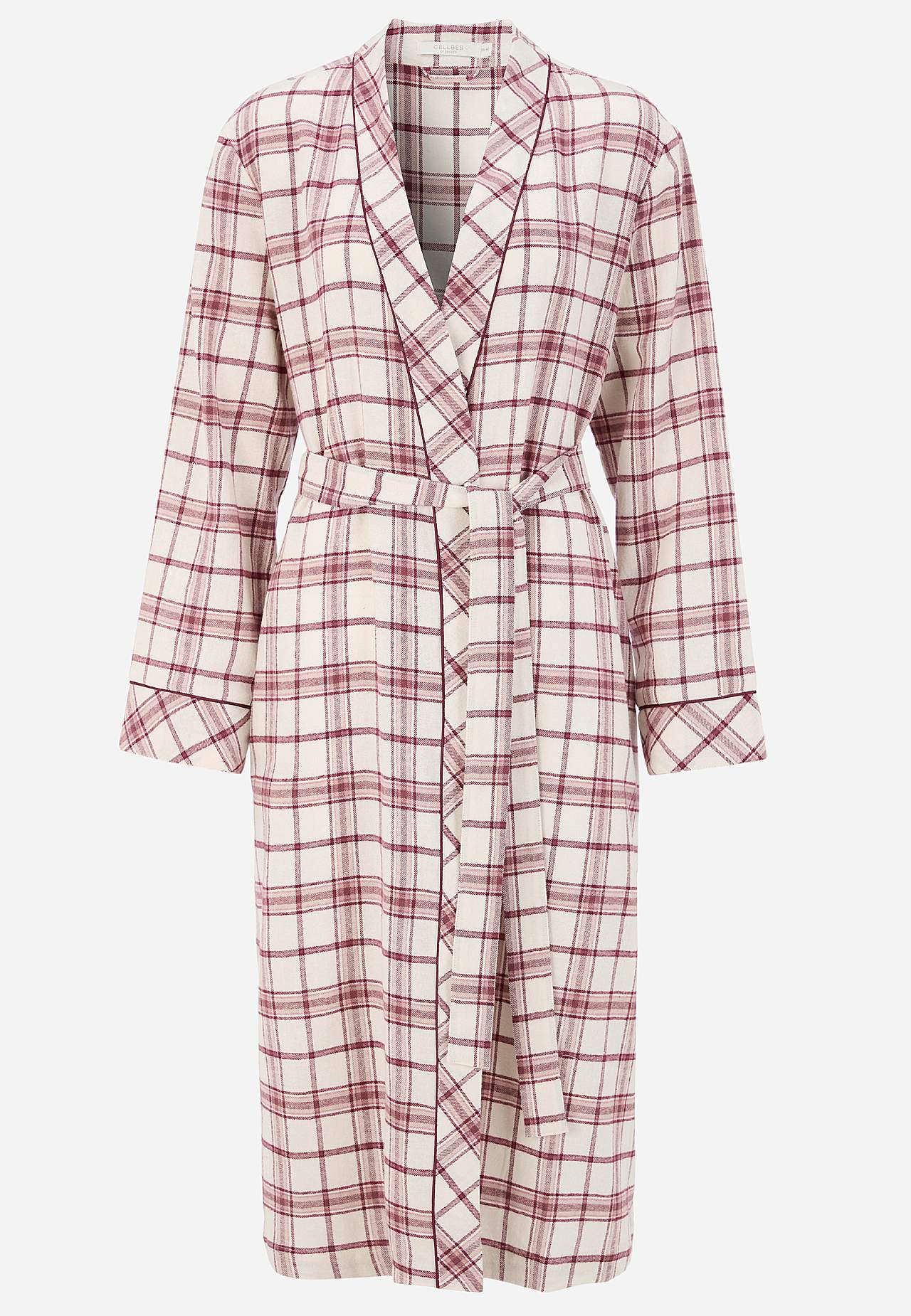 Ruudullinen aamutakki flanellista