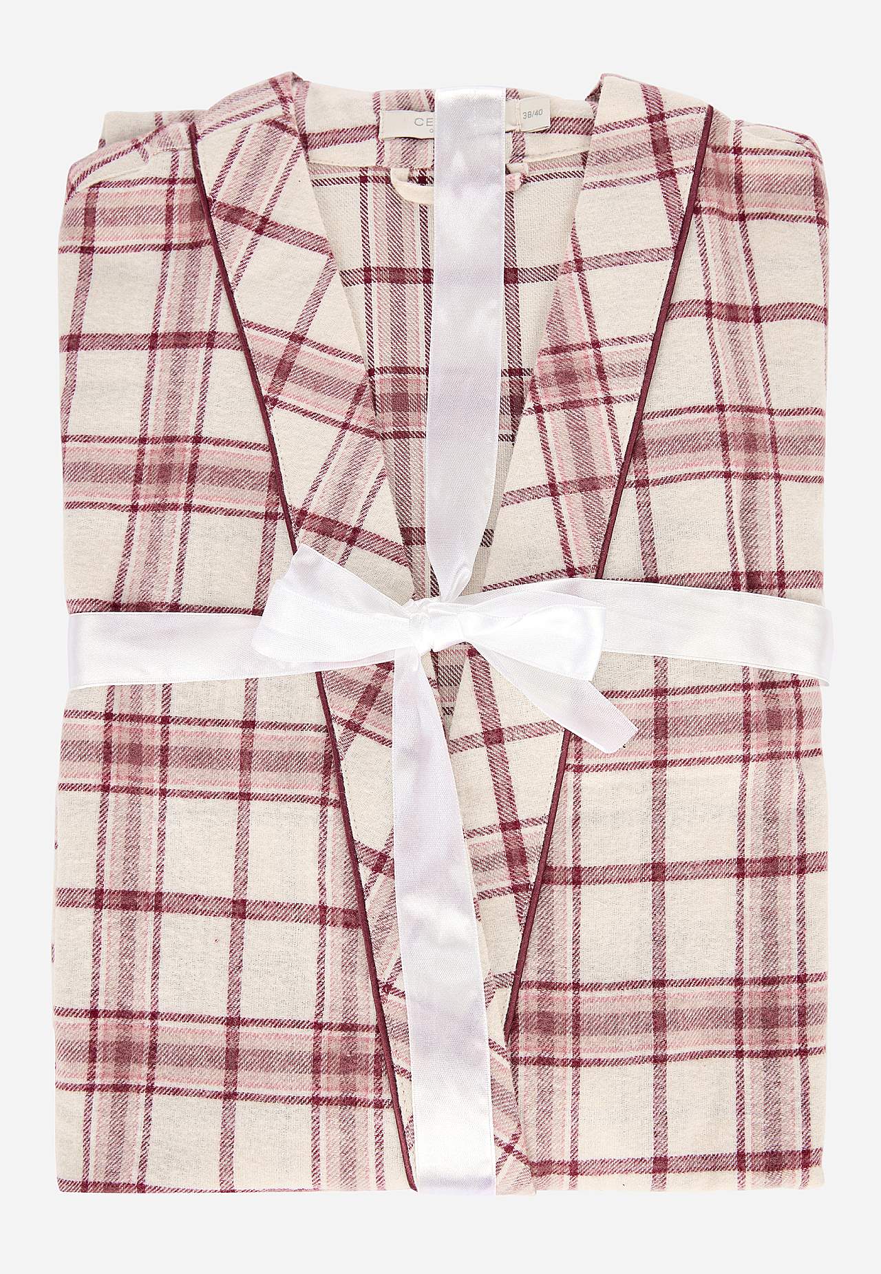 Ruudullinen aamutakki flanellista