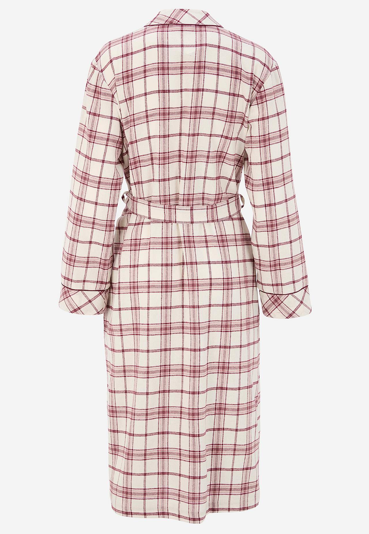 Ruudullinen aamutakki flanellista