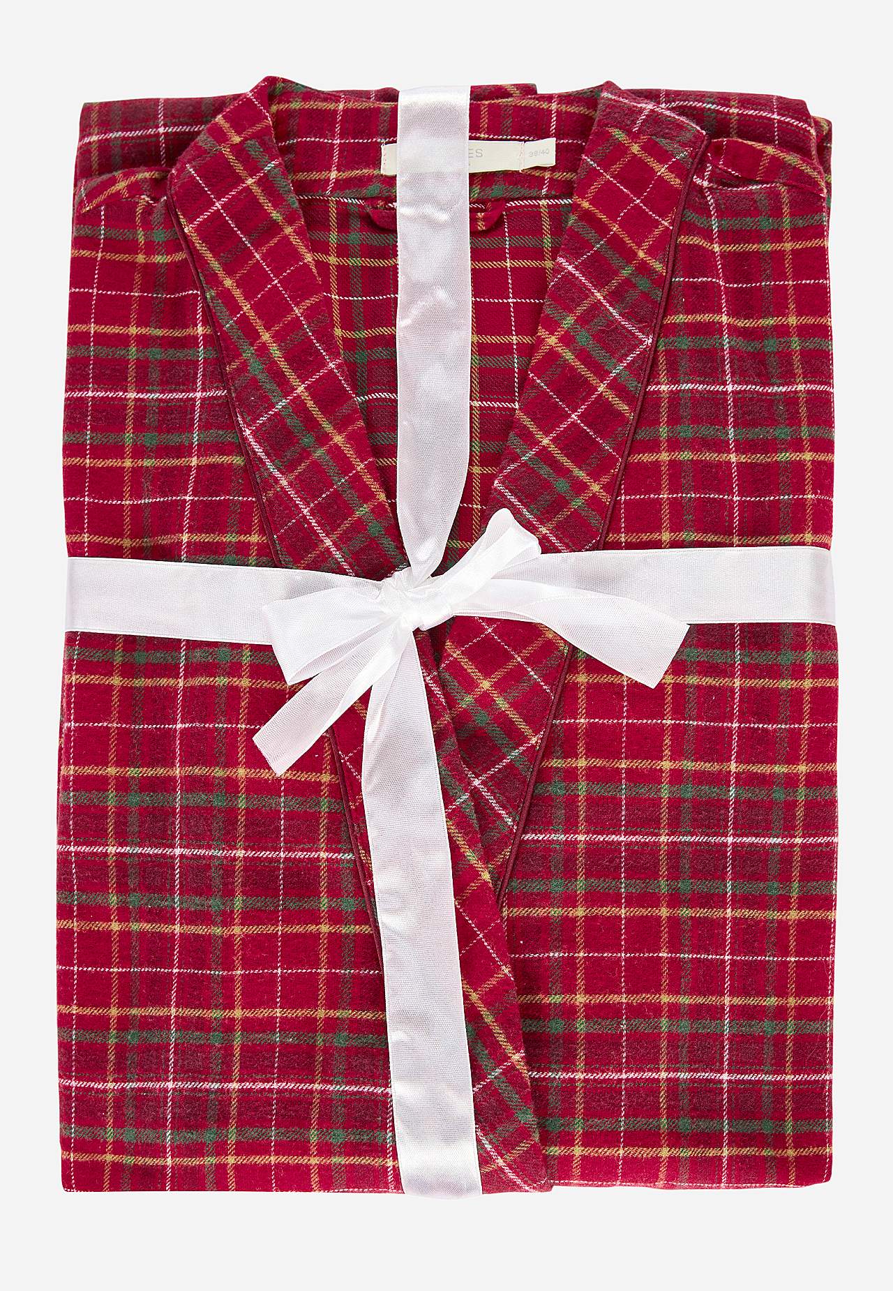 Ruudullinen aamutakki flanellista