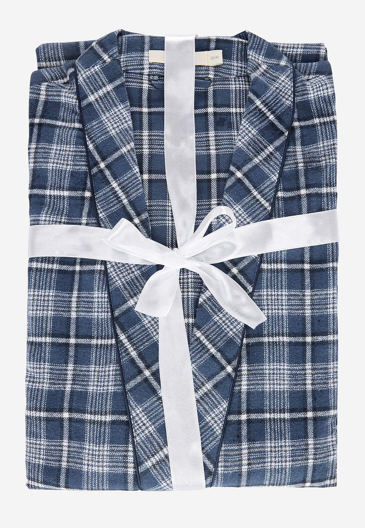 Ruudullinen aamutakki flanellista