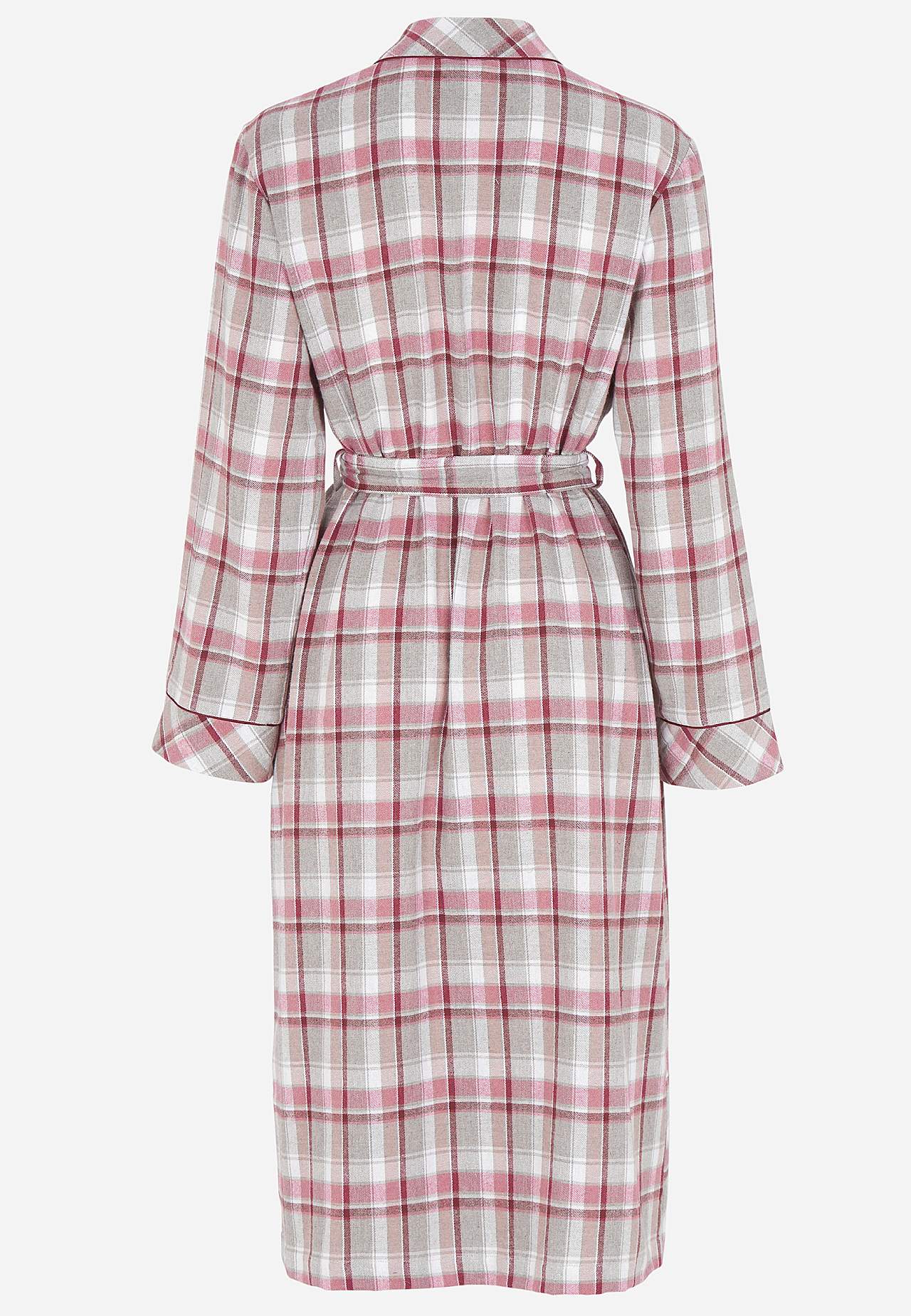 Ruudullinen aamutakki flanellista