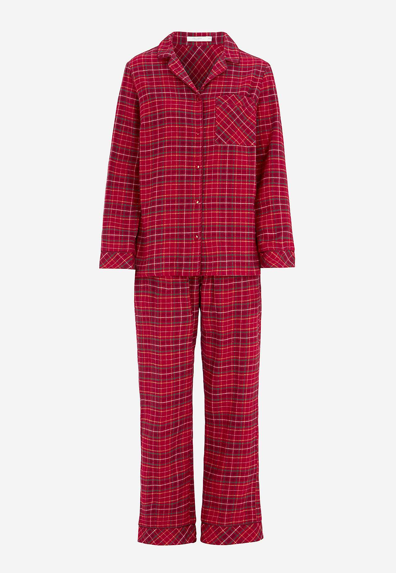 Ruudullinen pyjama flanellista