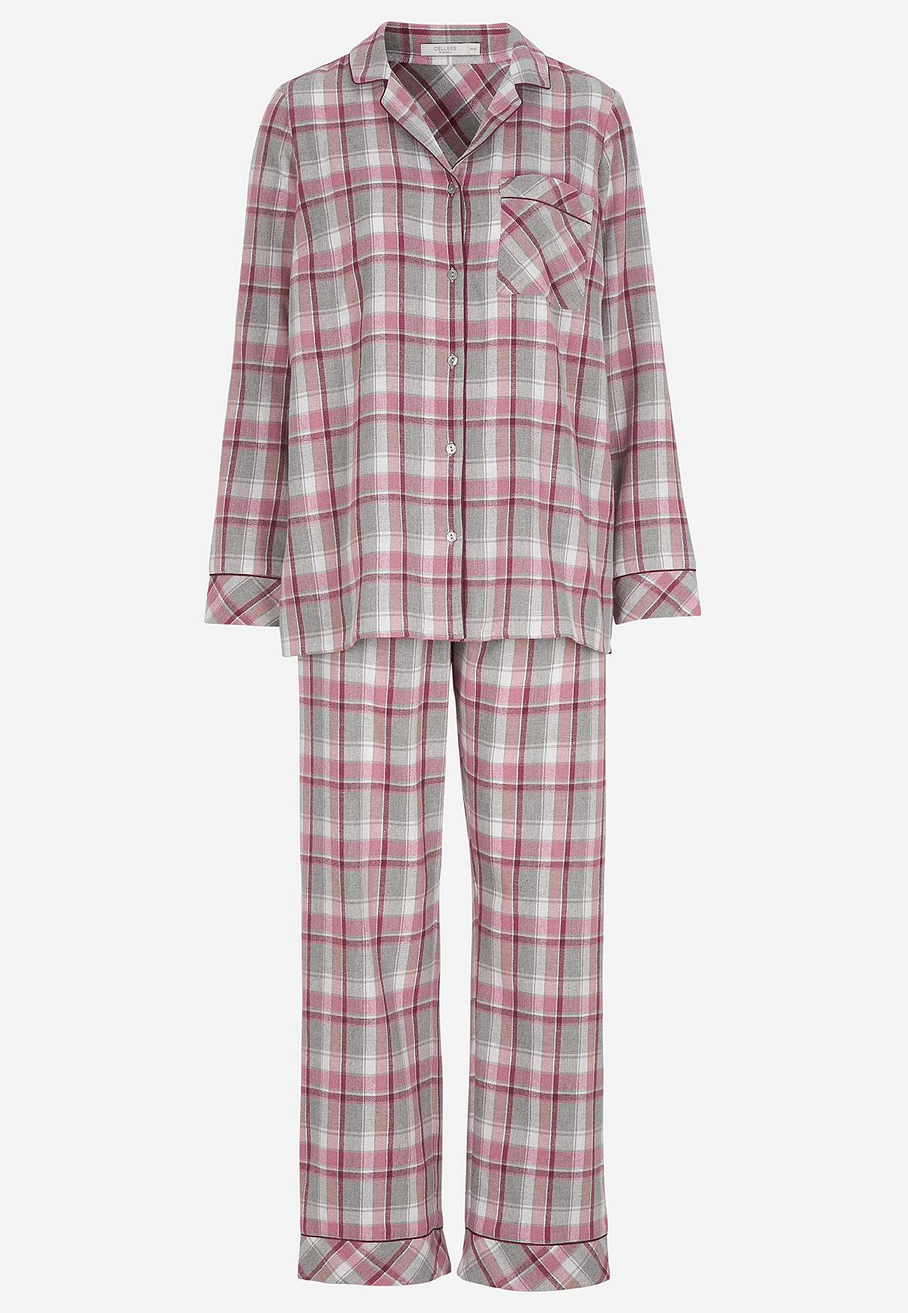 Ruudullinen pyjama flanellista
