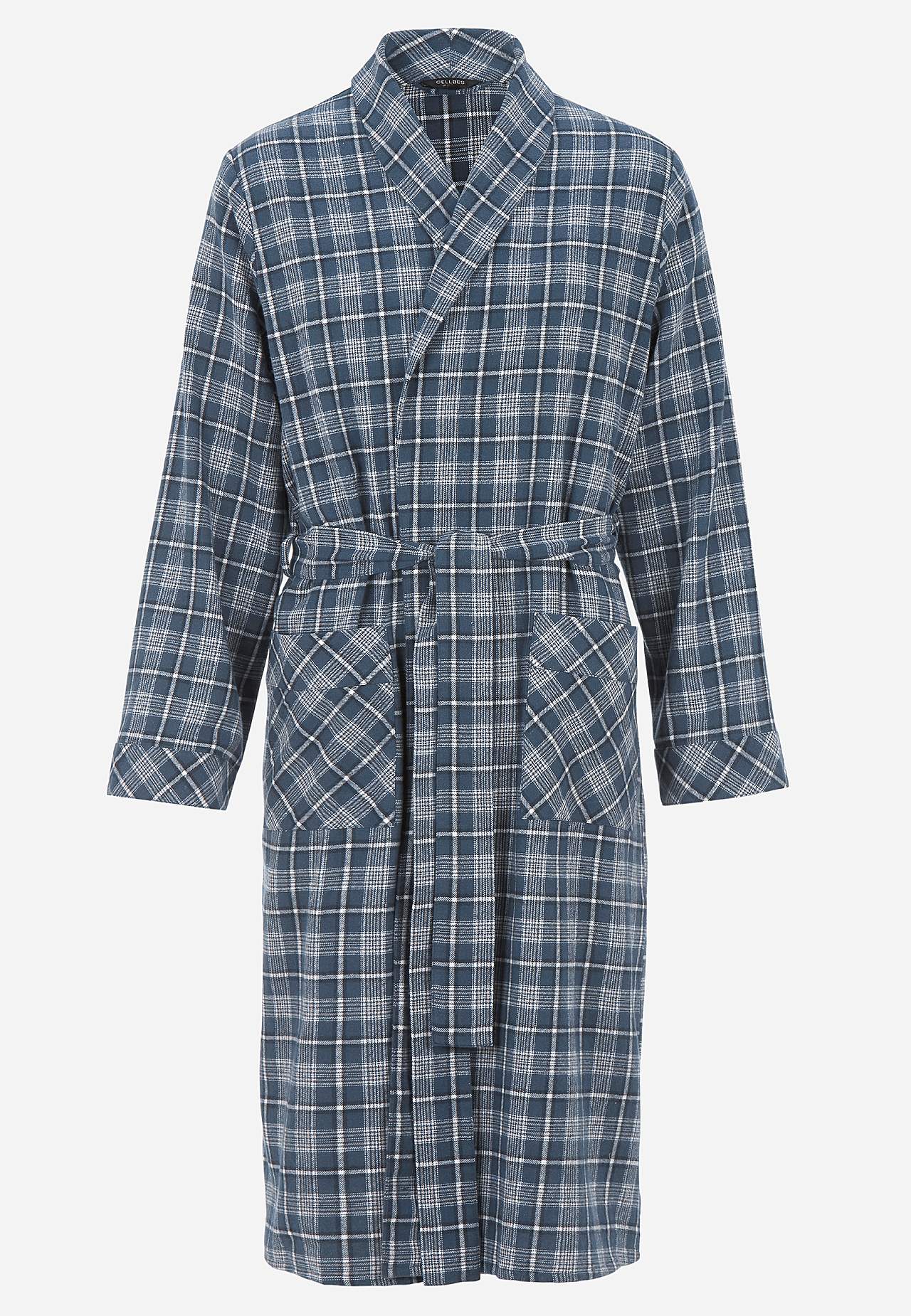 Ruudullinen aamutakki flanellista